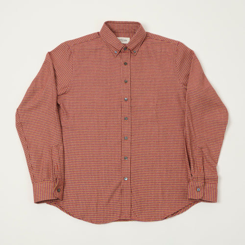 Outclass Classic Button Down Flannel Shirt - Sunset Micro Plaid