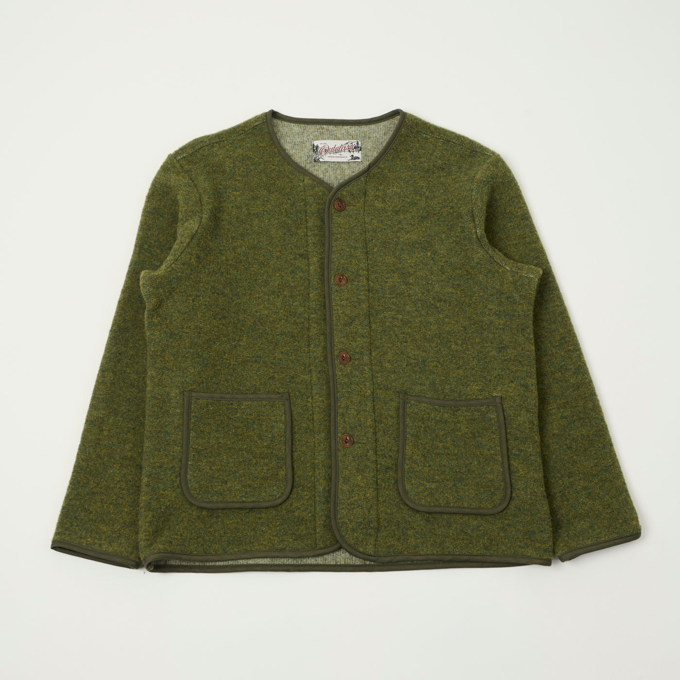 Outclass Boiled Wool Military Liner - Pine