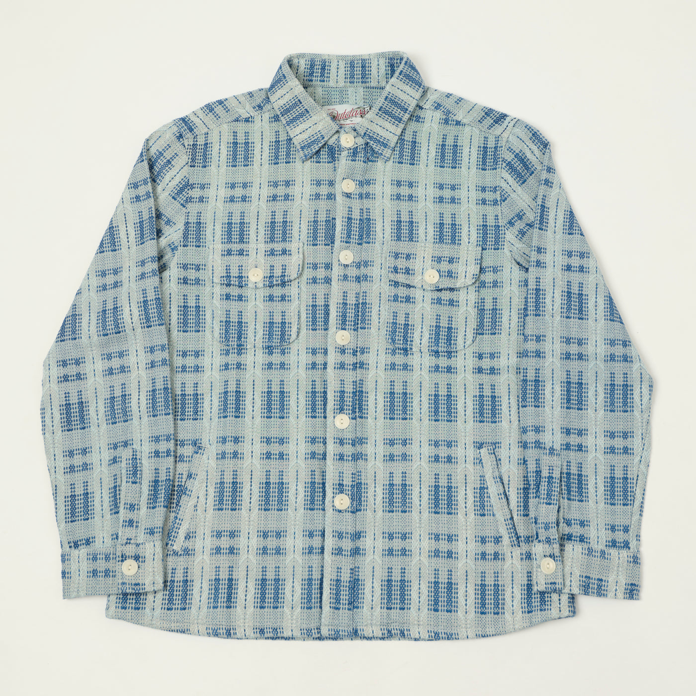 Outclass Sashiko Blanket Overshirt - Indigo