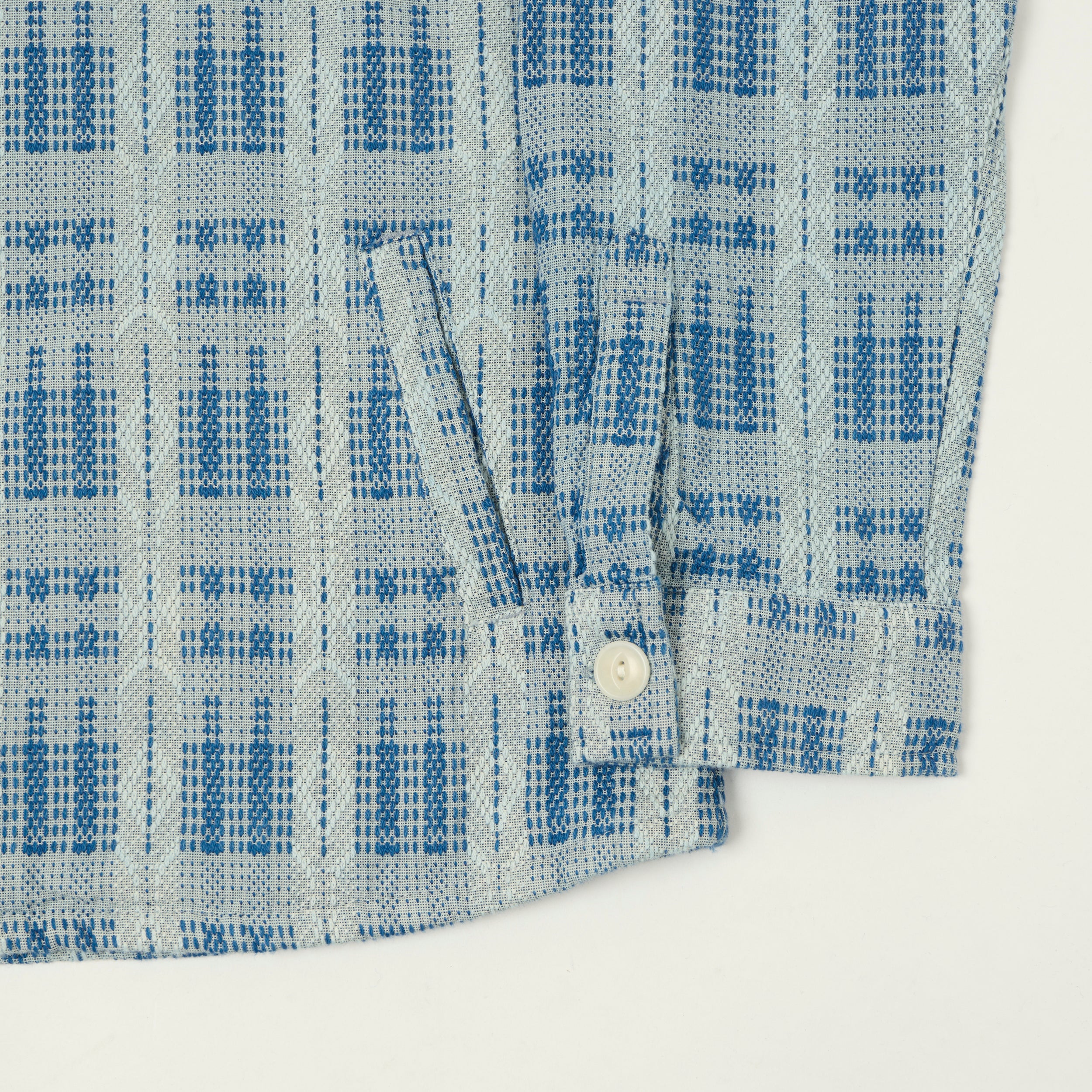 Outclass Sashiko Blanket Overshirt - Indigo