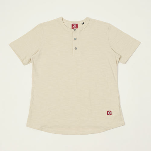 Outclass Slub Knit Henley T-Shirt - Birch