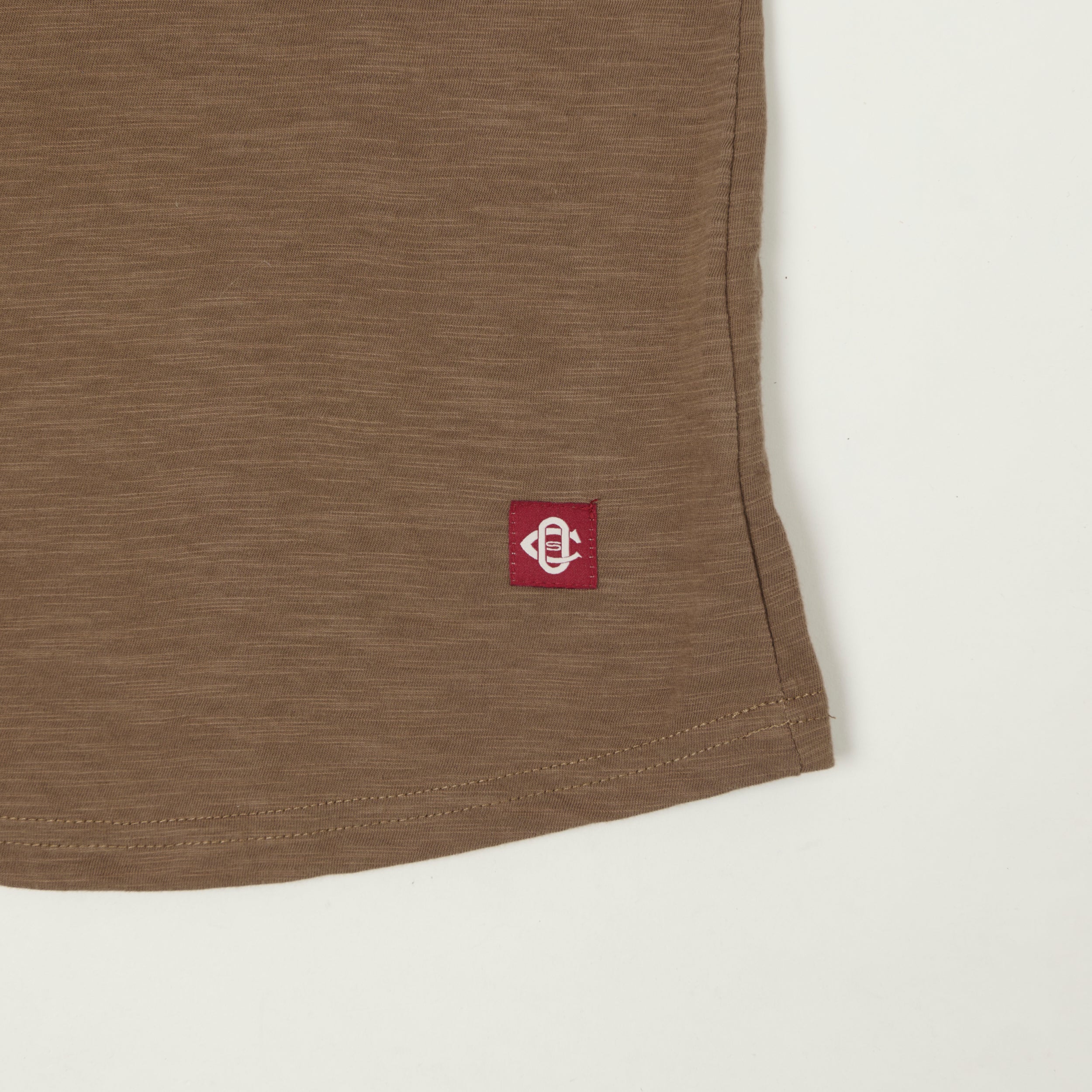 Outclass Slub Knit Henley T-Shirt - Mocha
