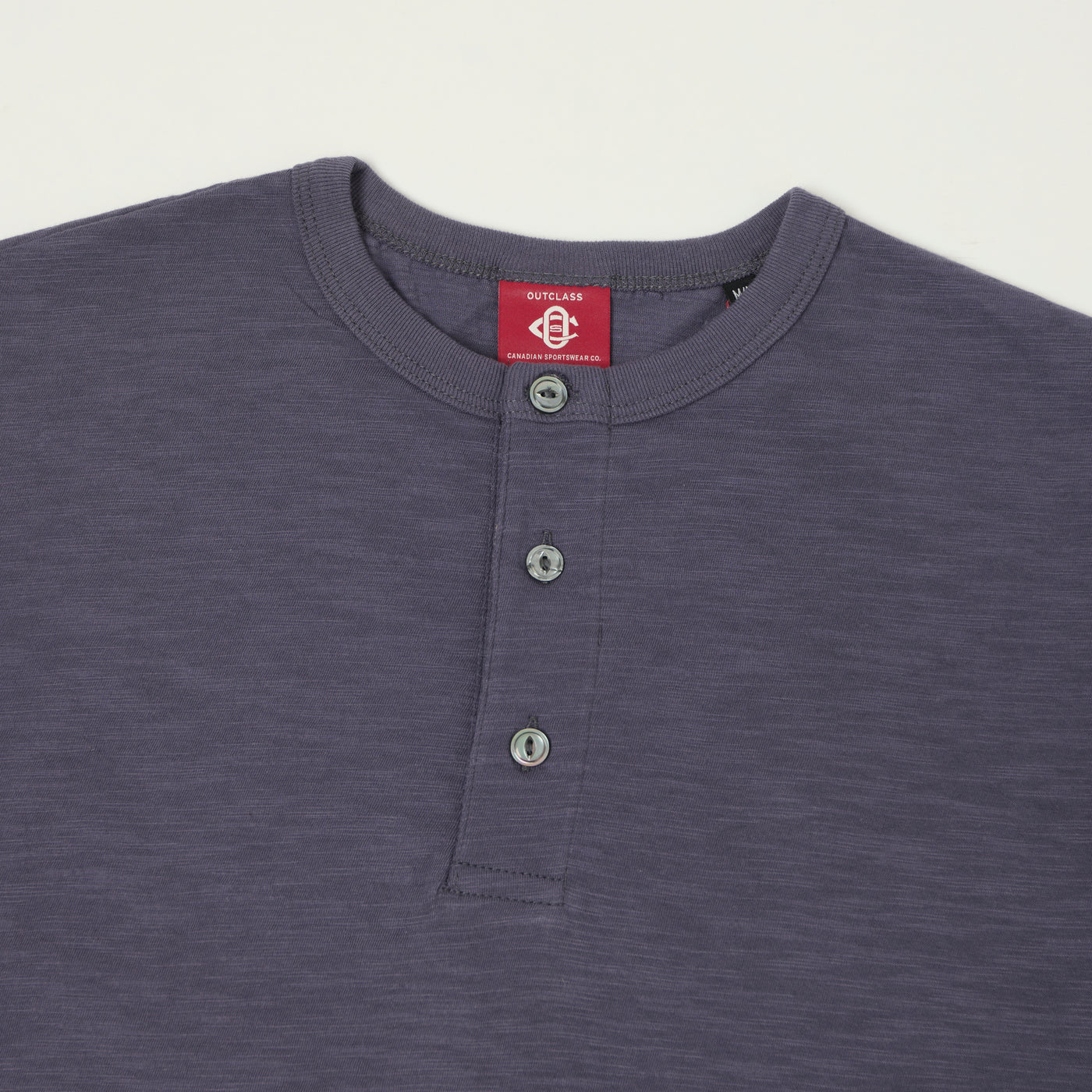 Outclass Slub Knit Henley T-Shirt - Violet