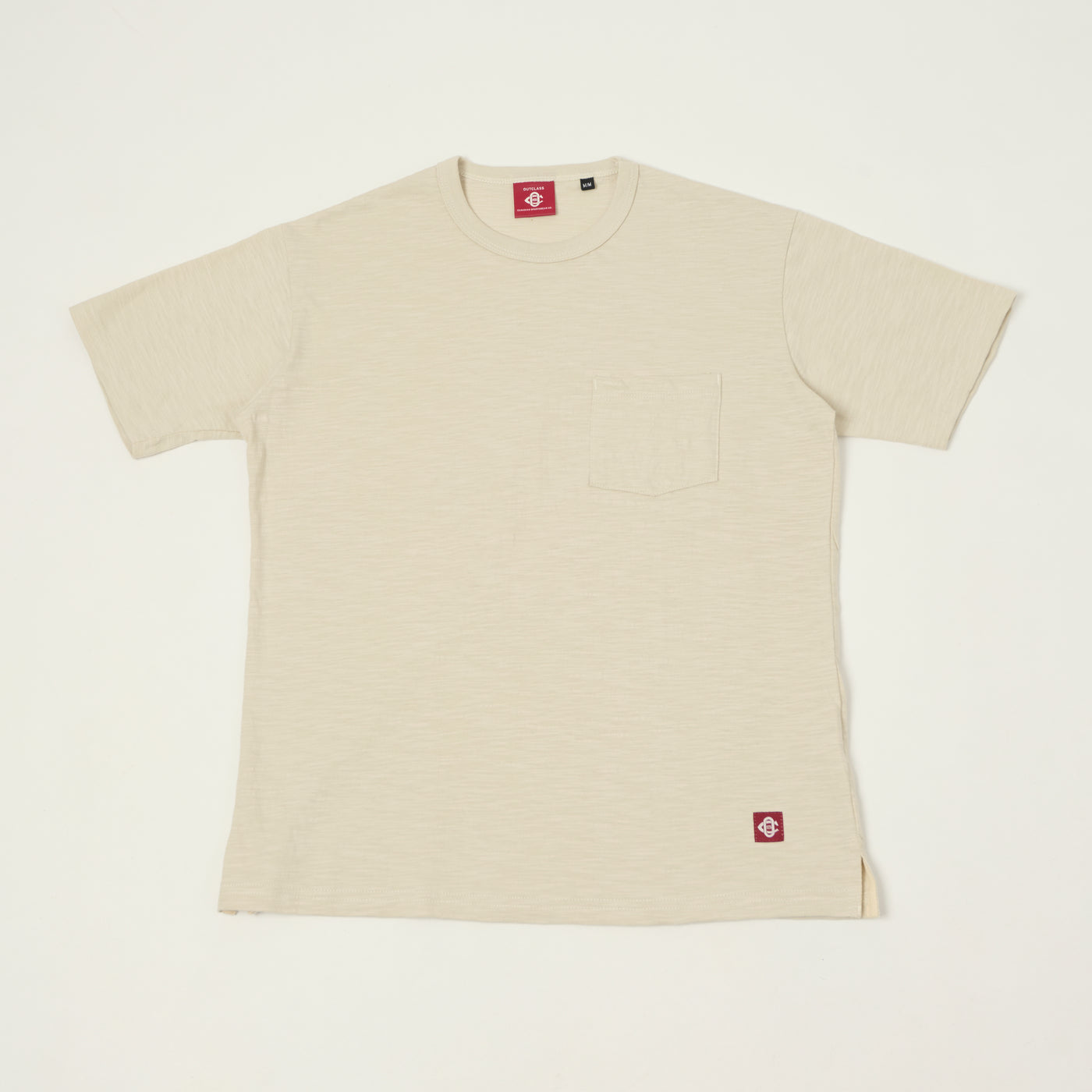 Outclass Slub Knit Pocket T-Shirt - Birch