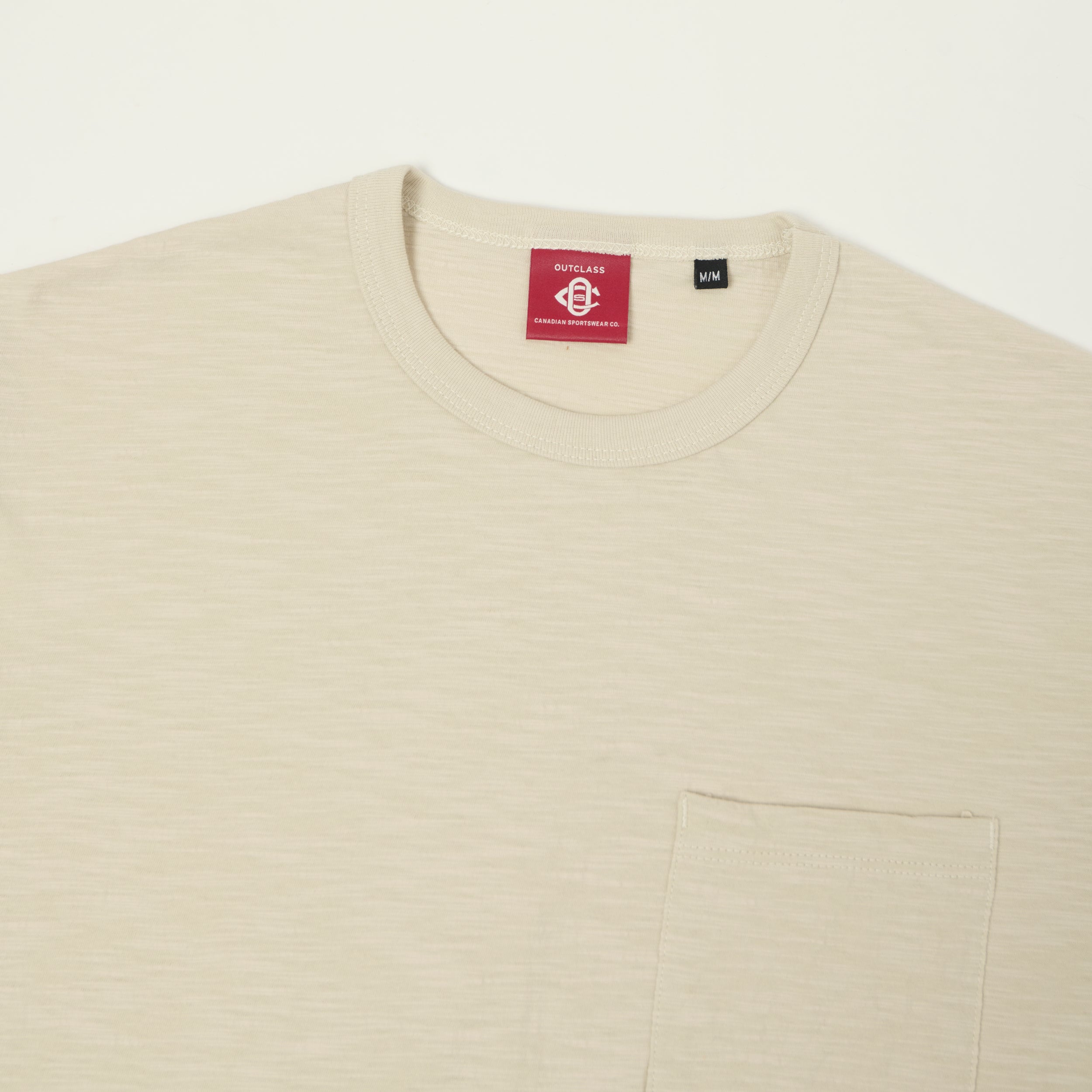 Outclass Slub Knit Pocket T-Shirt - Birch