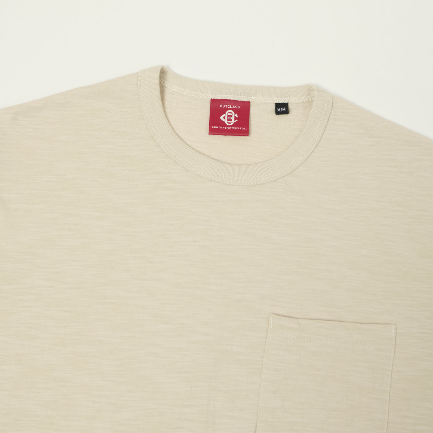 Outclass Slub Knit Pocket T-Shirt - Birch
