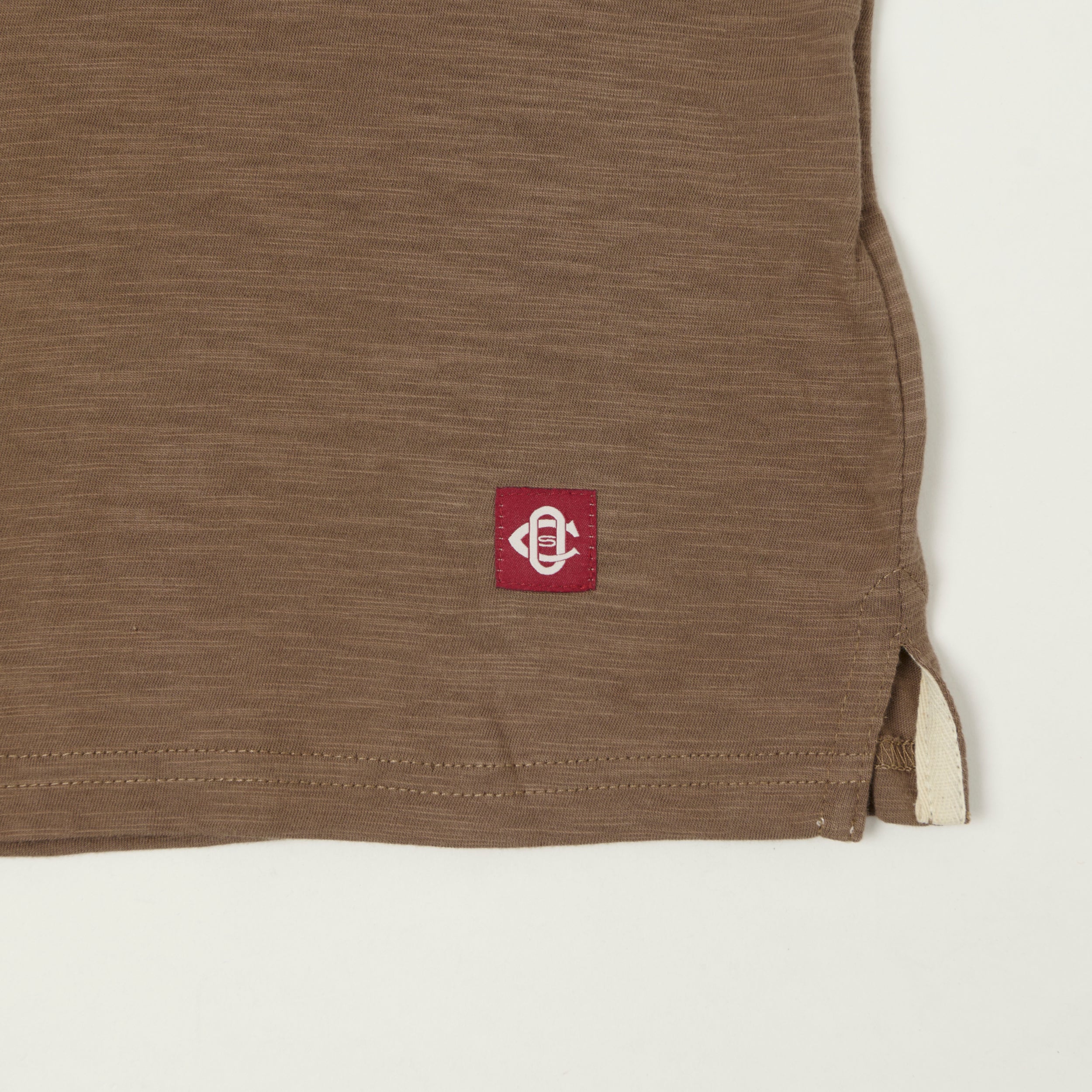 Outclass Slub Knit Pocket T-Shirt - Mocha