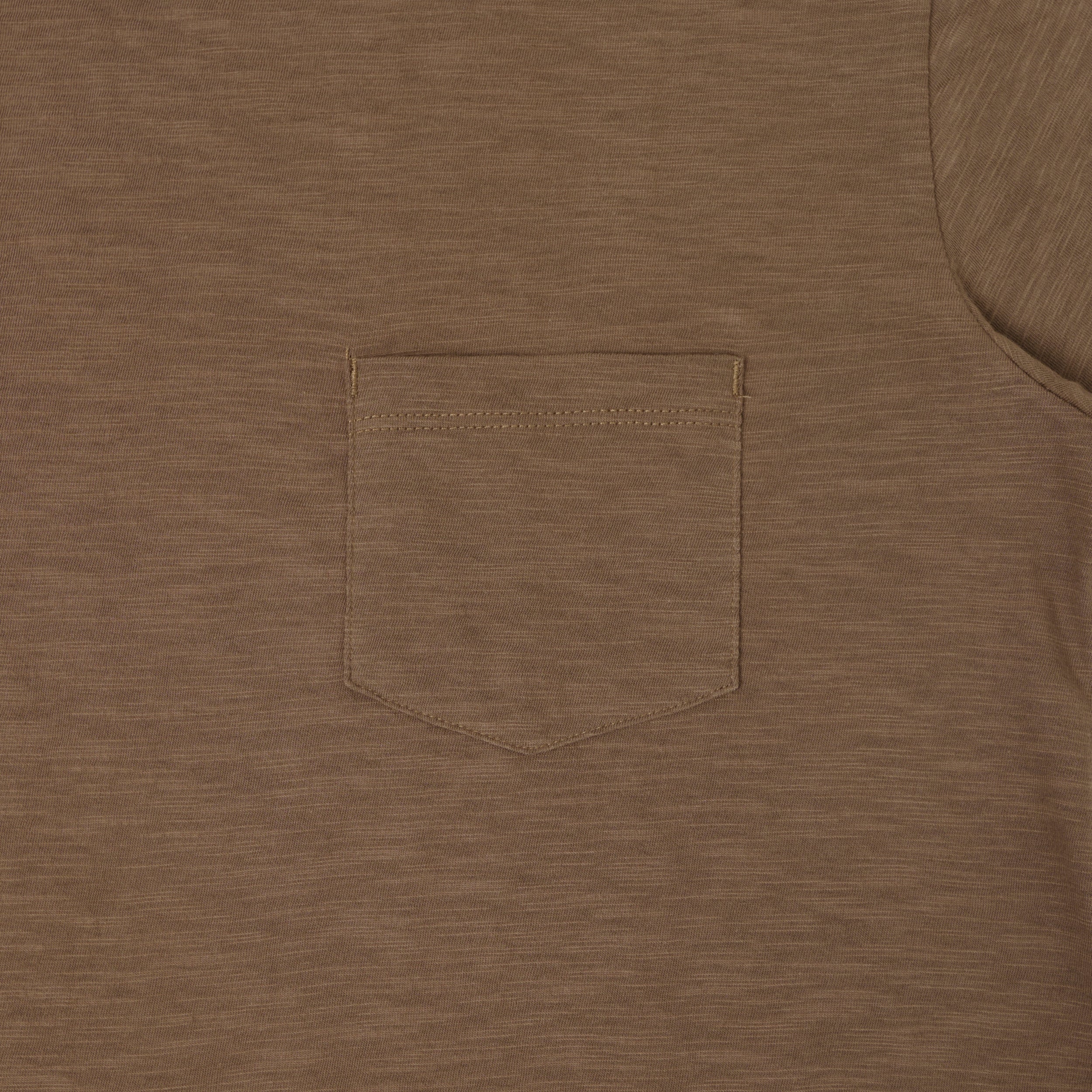Outclass Slub Knit Pocket T-Shirt - Mocha