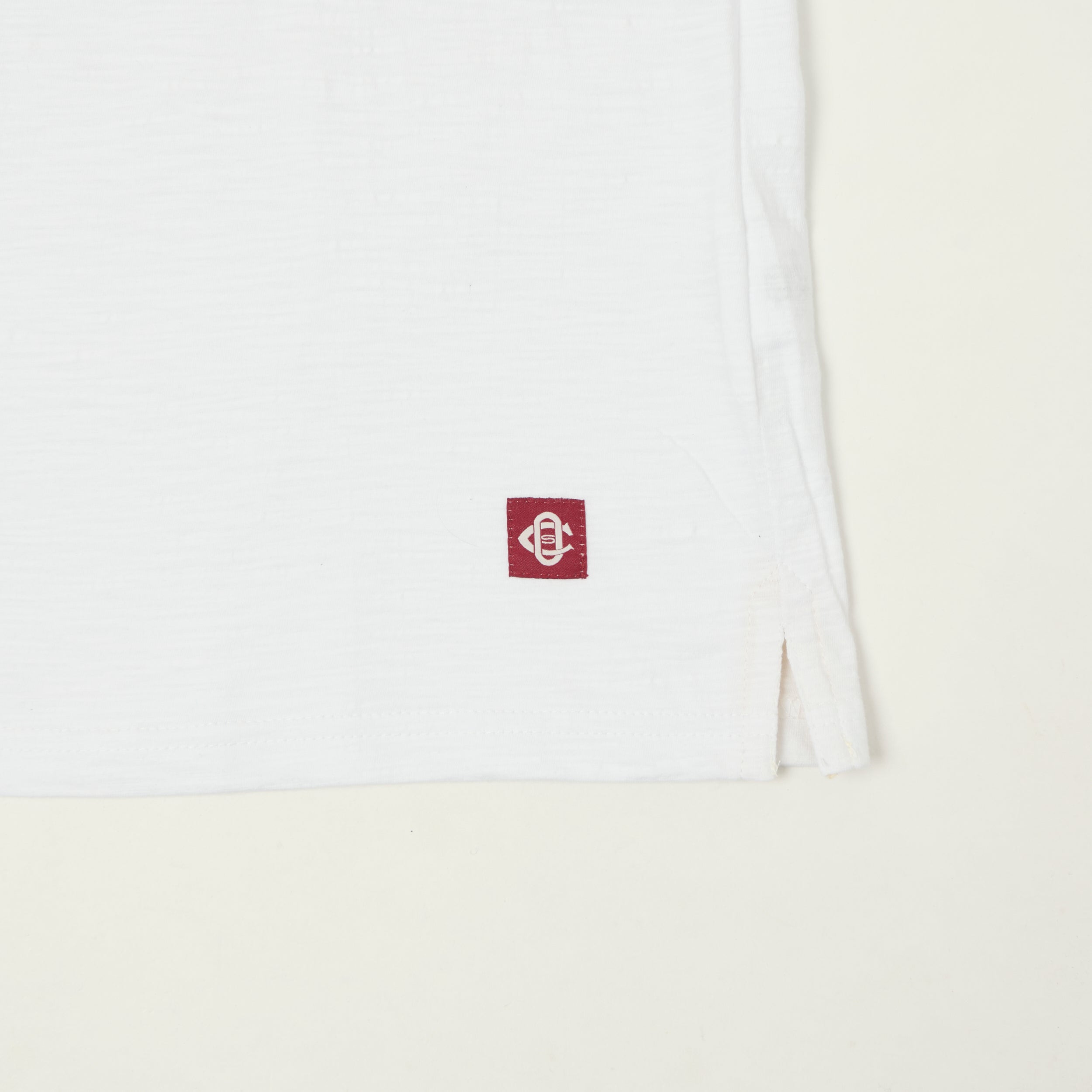 Outclass Slub Knit Pocket T-Shirt - White