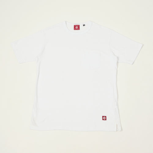 Outclass Slub Knit Pocket T-Shirt - White