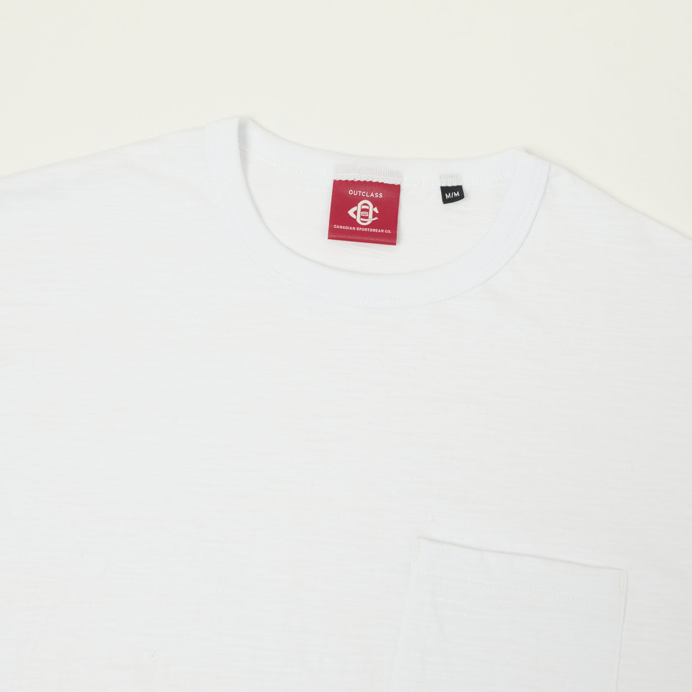 Outclass Slub Knit Pocket T-Shirt - White