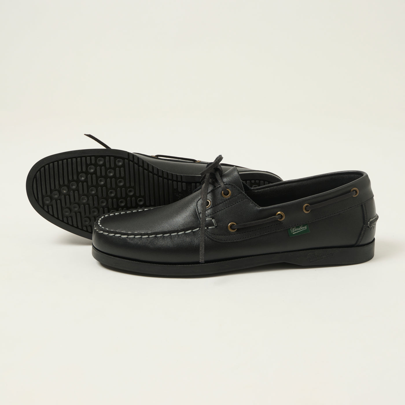 Paraboot Barth Marine Boat Shoe - Lis Noir