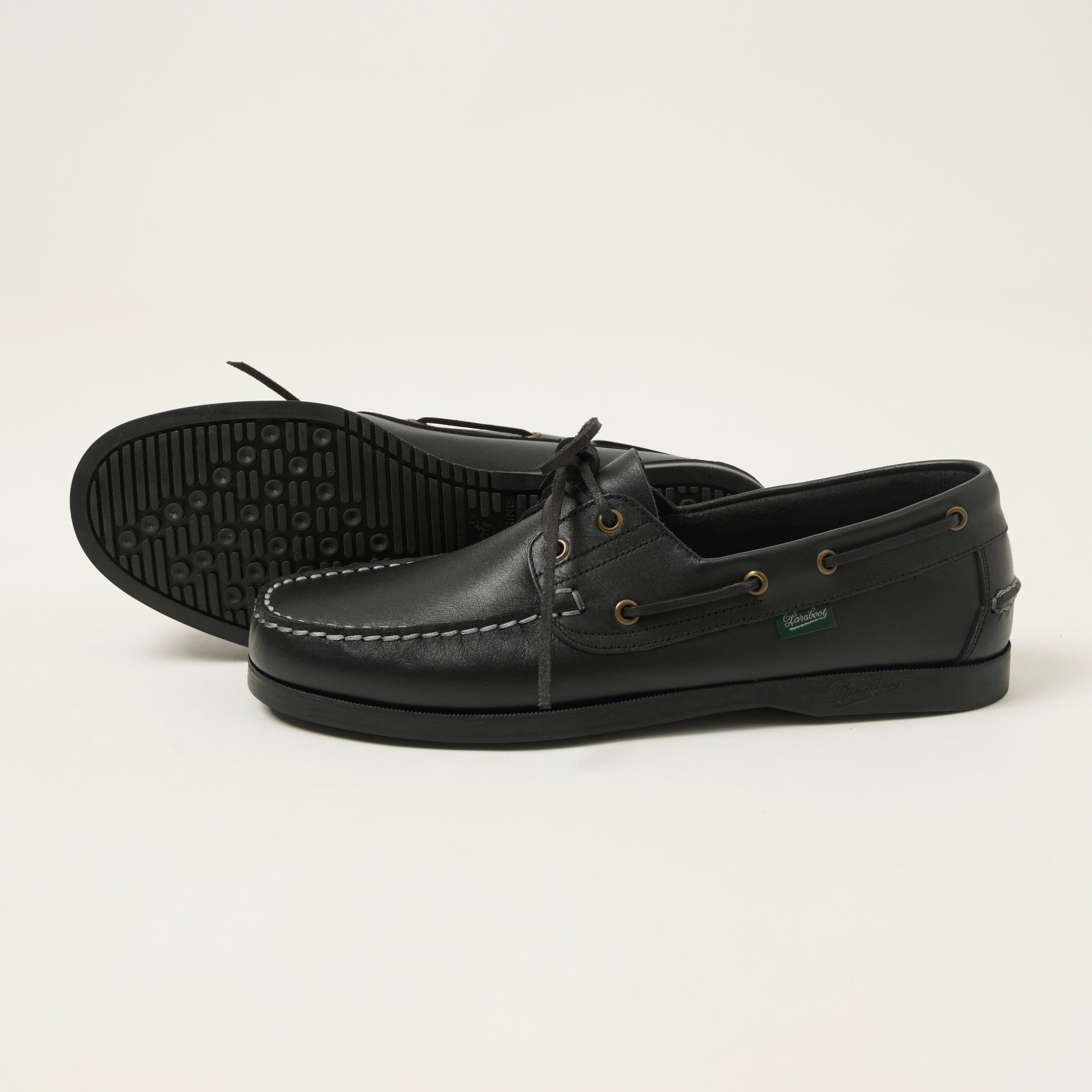 Paraboot Barth Marine Boat Shoe - Lis Noir