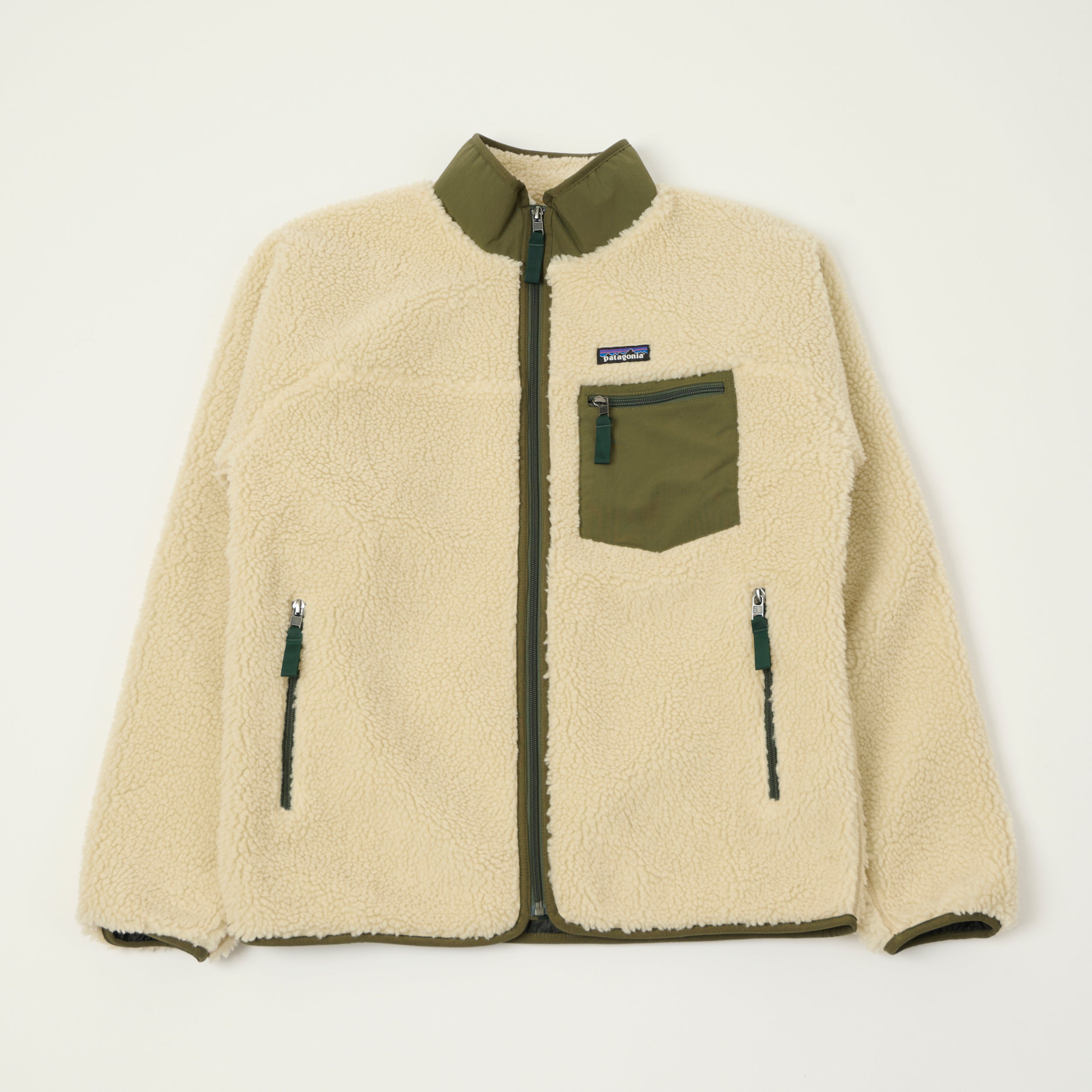 Patagonia Classic Retro-X Fleece Jacket - Dark Nartural/Basin Green