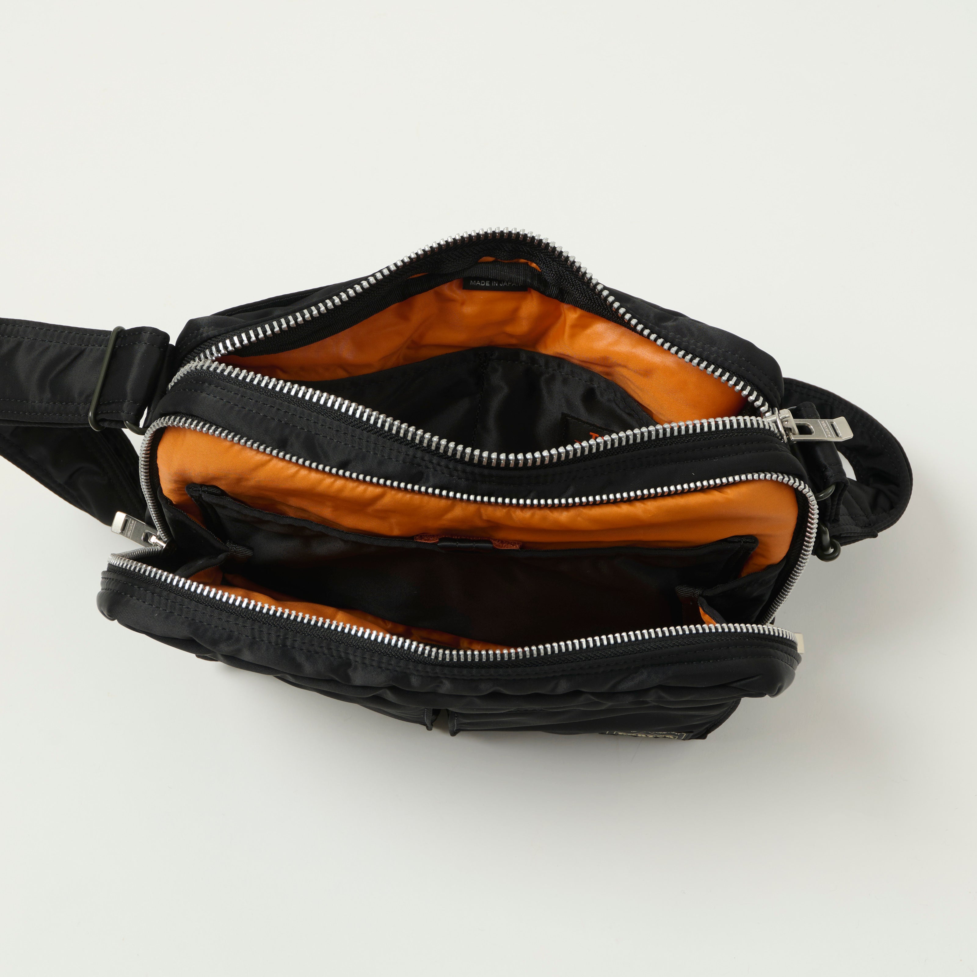 Porter-Yoshida & Co. Bio-Nylon Tanker Zipped Sling Bag - Black