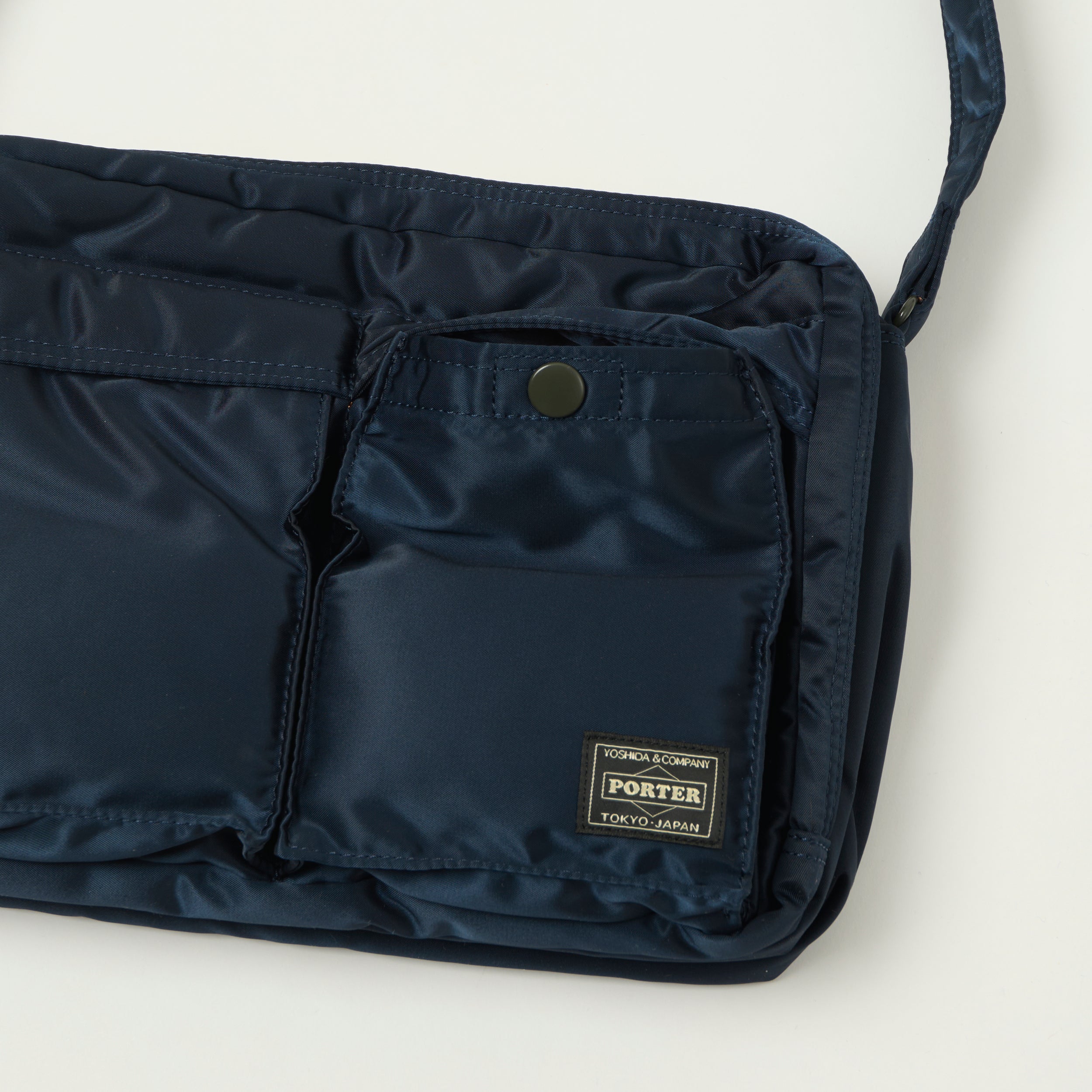 Porter-Yoshida & Co Bio Tanker Medium Zipped Sling Bag - Black