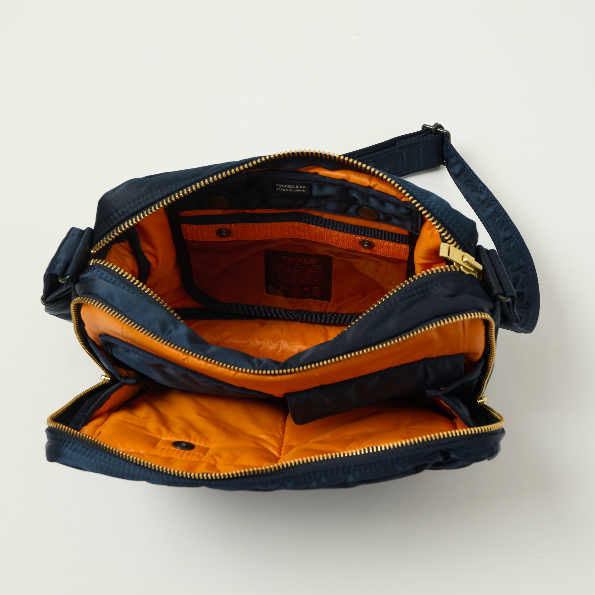 Porter-Yoshida & Co Bio Tanker Medium Zipped Sling Bag - Black