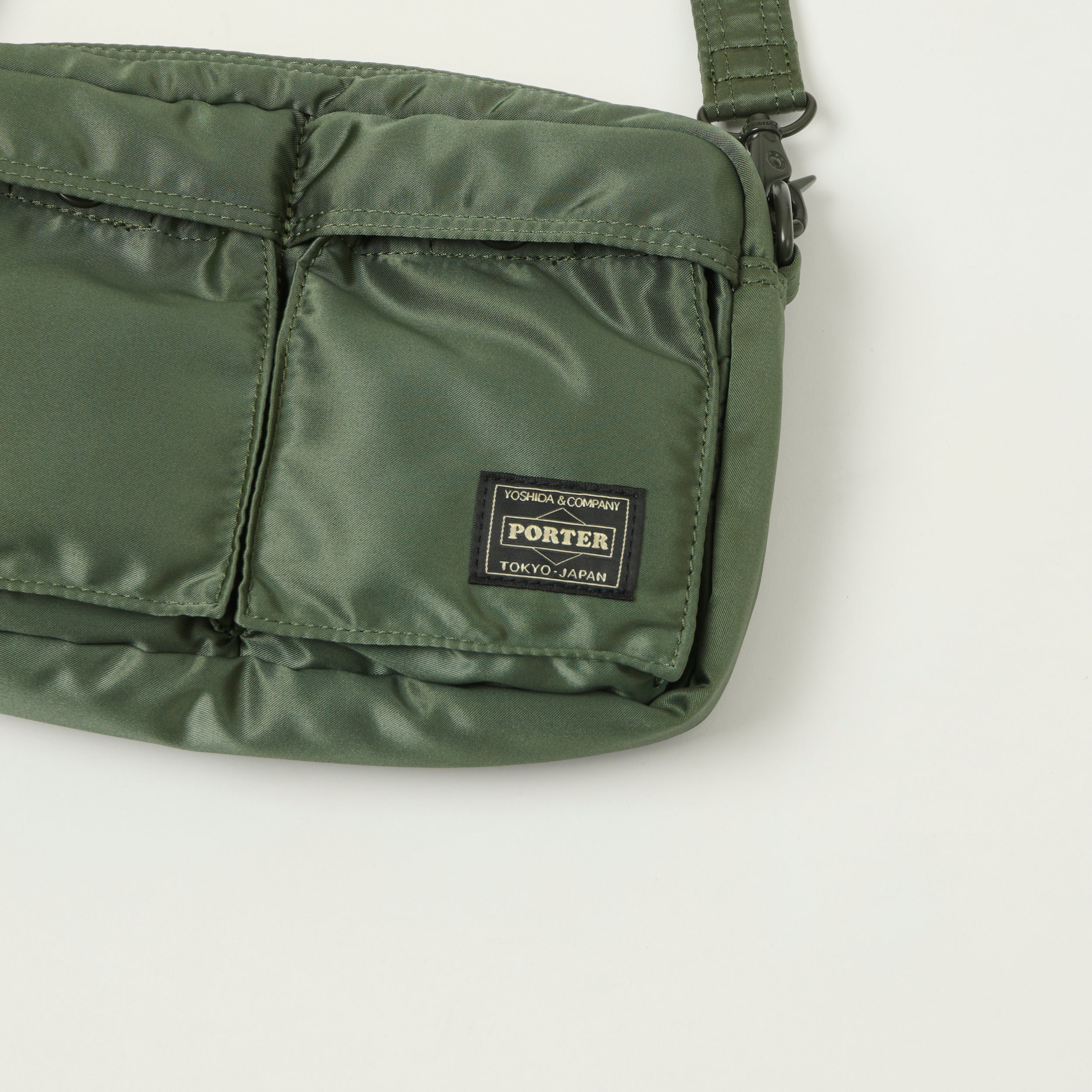 Porter-Yoshida & Co Bio Tanker Sling Bag - Sage Green