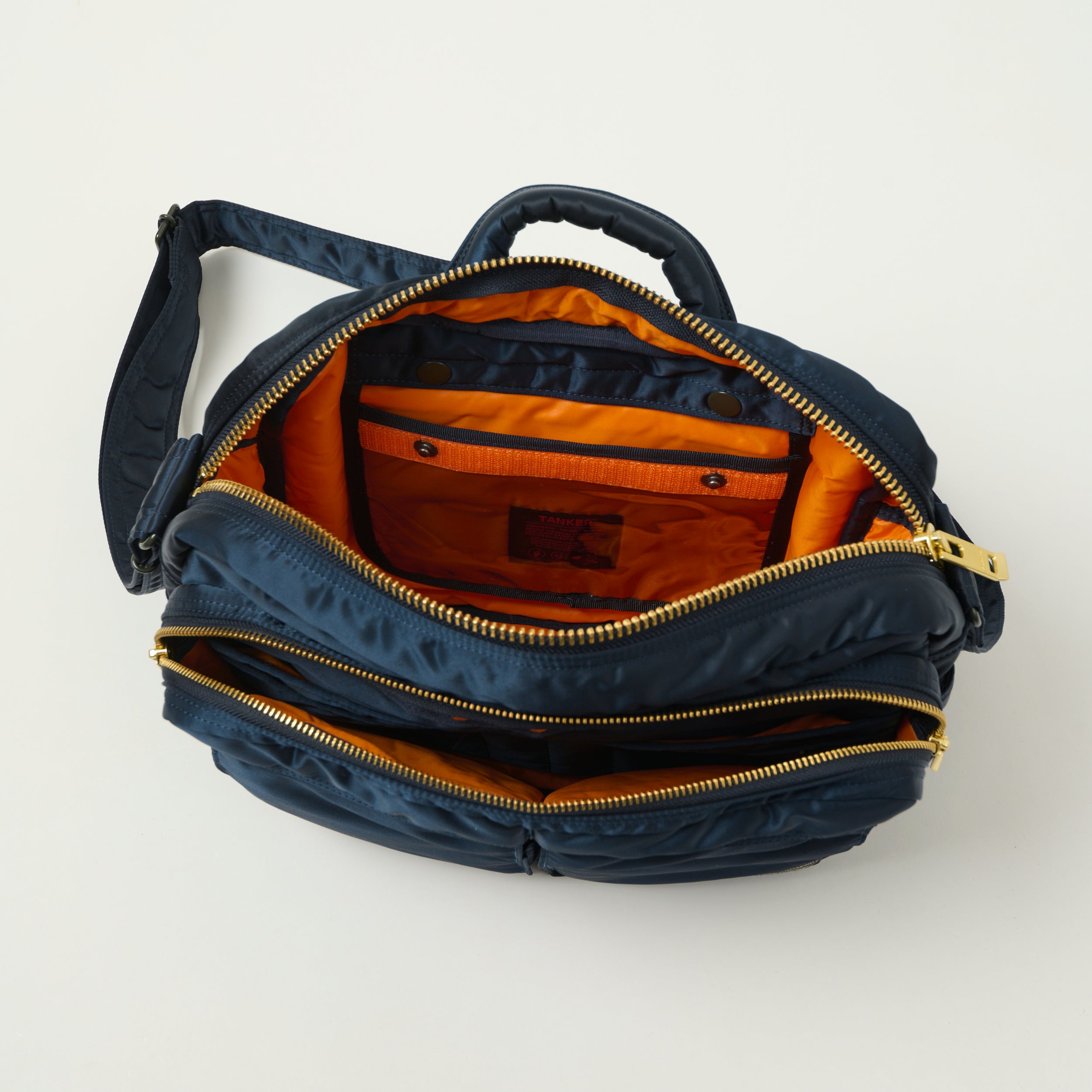 Porter-Yoshida & Co Bio Tanker Large Zipped Sling Bag - Iron Blue