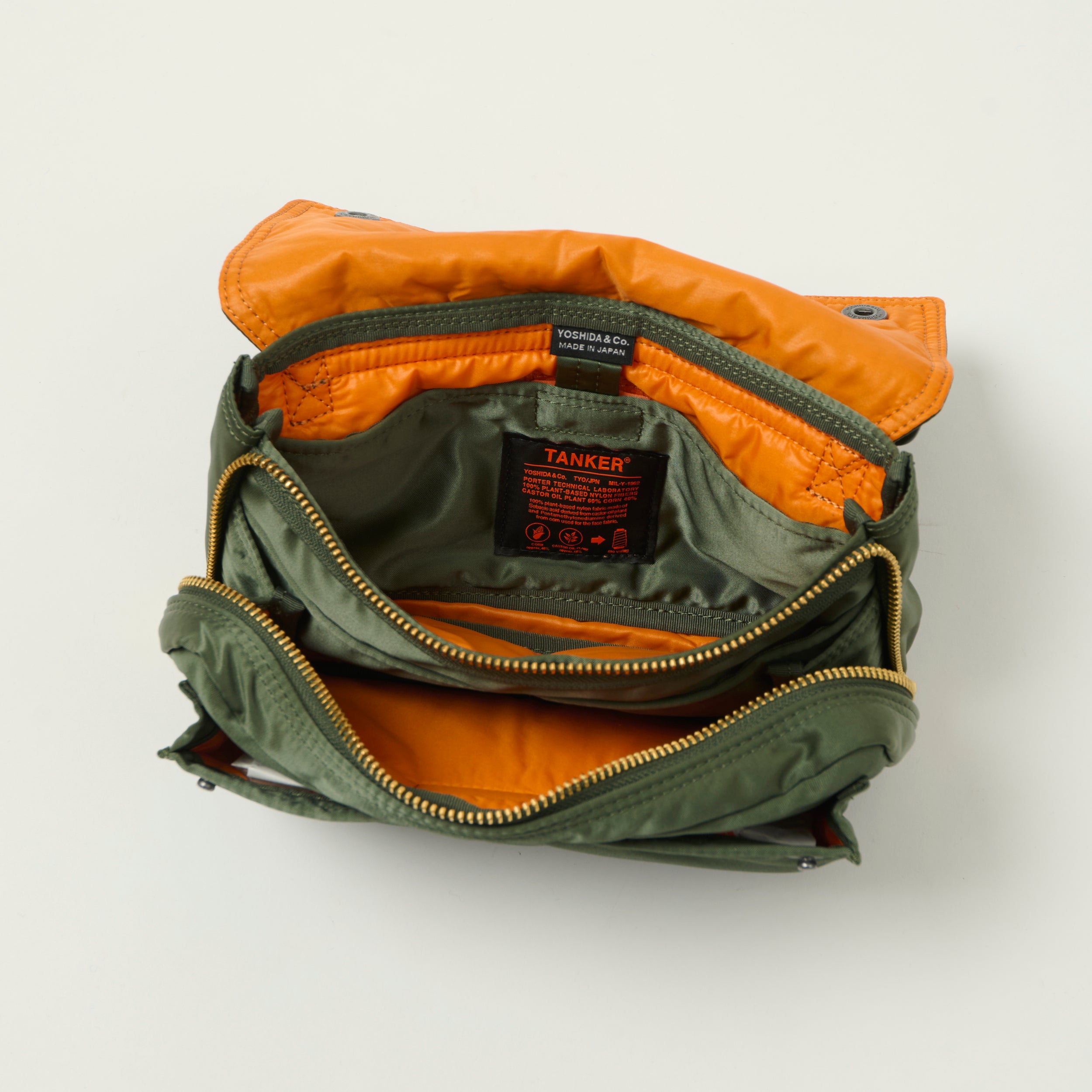 Porter-Yoshida & Co Bio Tanker Envelope Bag - Sage Green