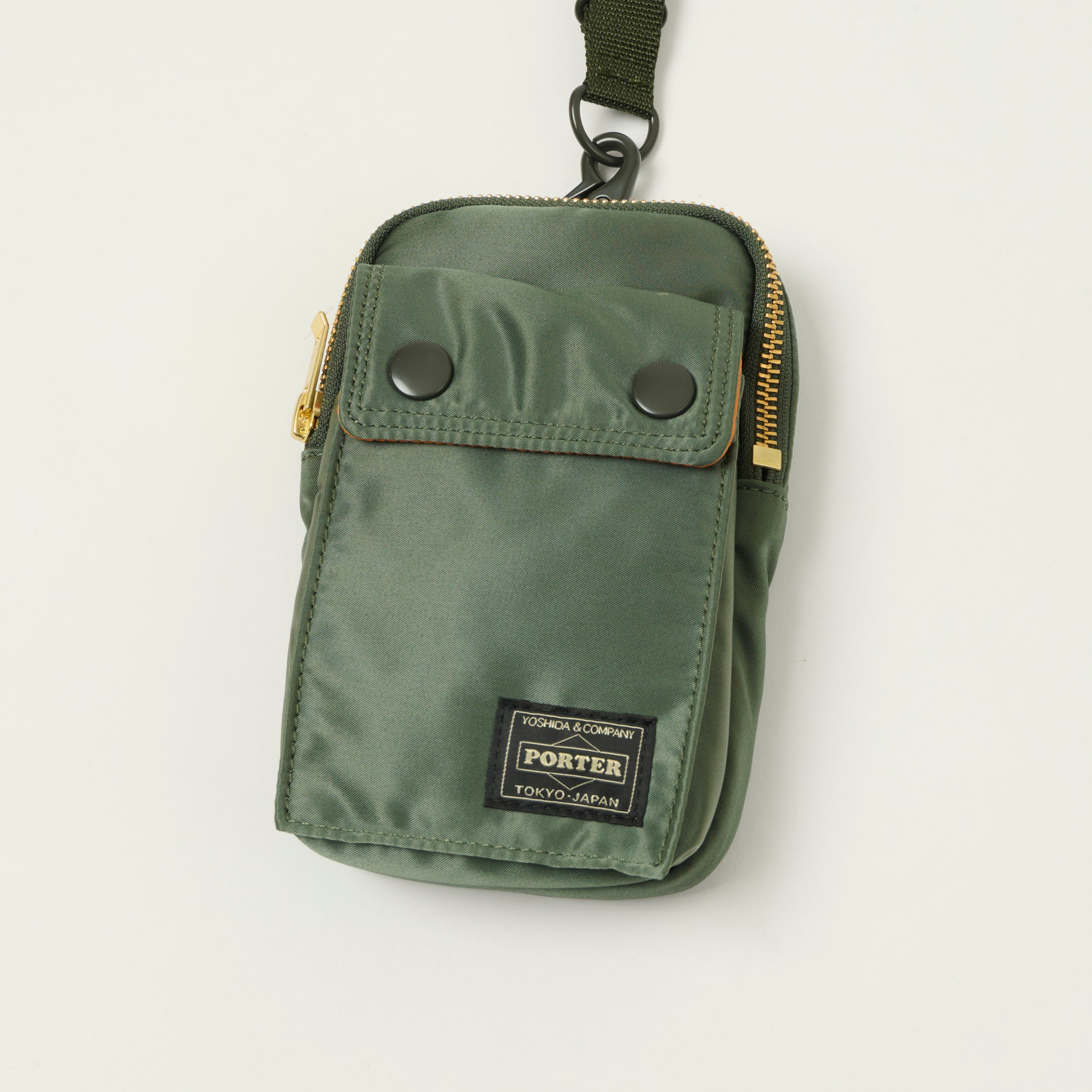 Porter-Yoshida & Co Bio Tanker Mobile Pouch - Sage Green