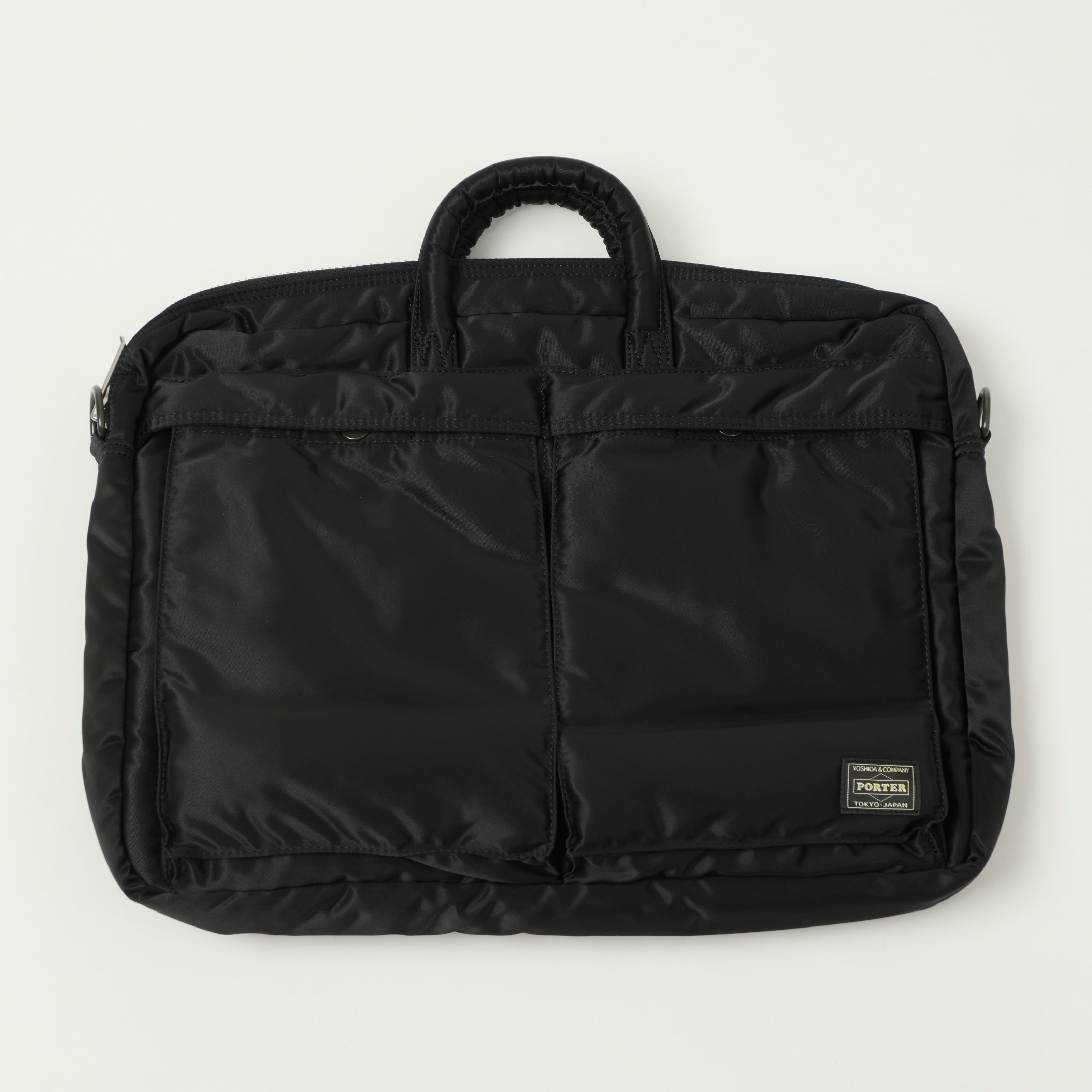 Porter-Yoshida & Co. Bio-Nylon Tanker 2-Way Document Bag - Black