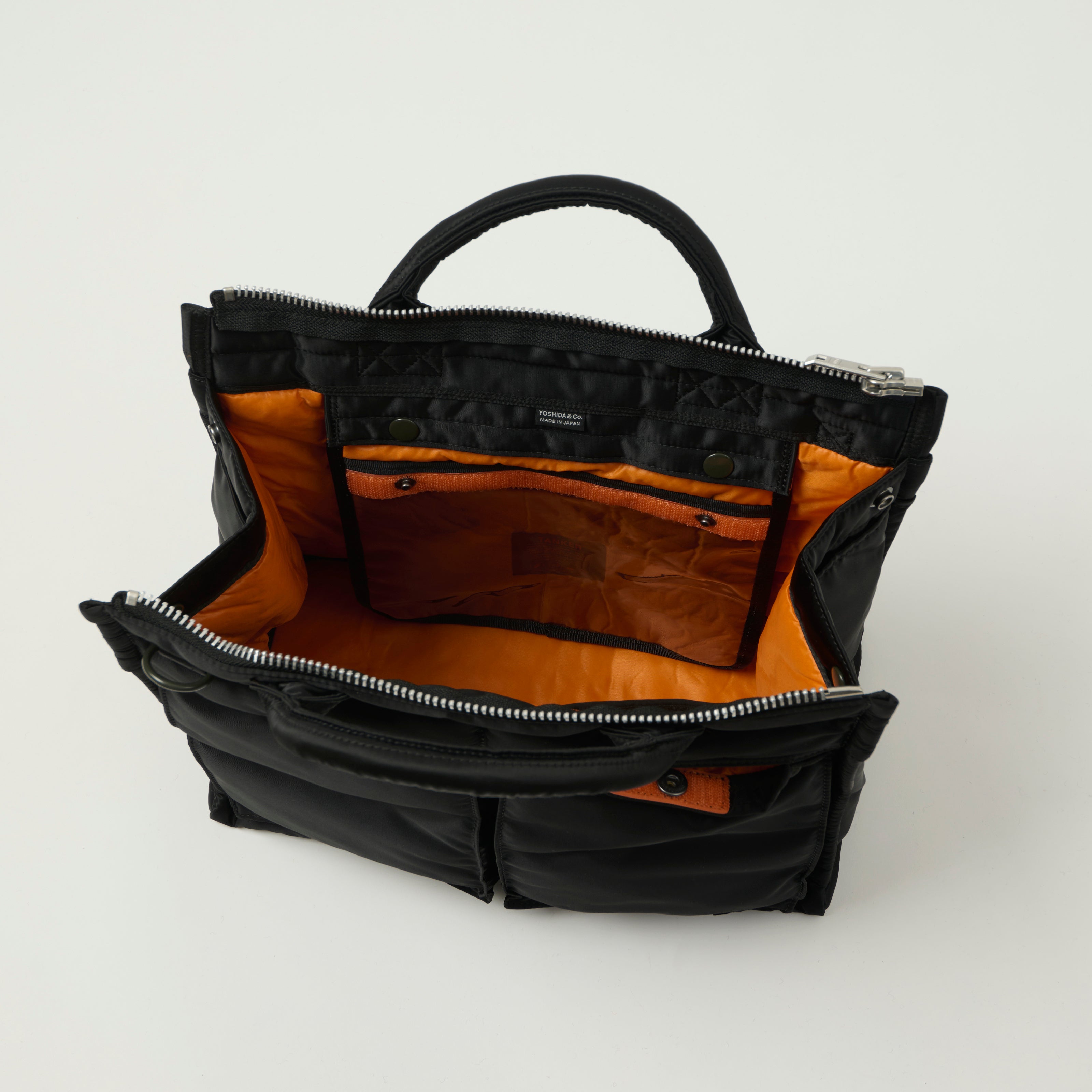 Porter-Yoshida & Co. Bio-Nylon Tanker Large Square Tote Bag - Black