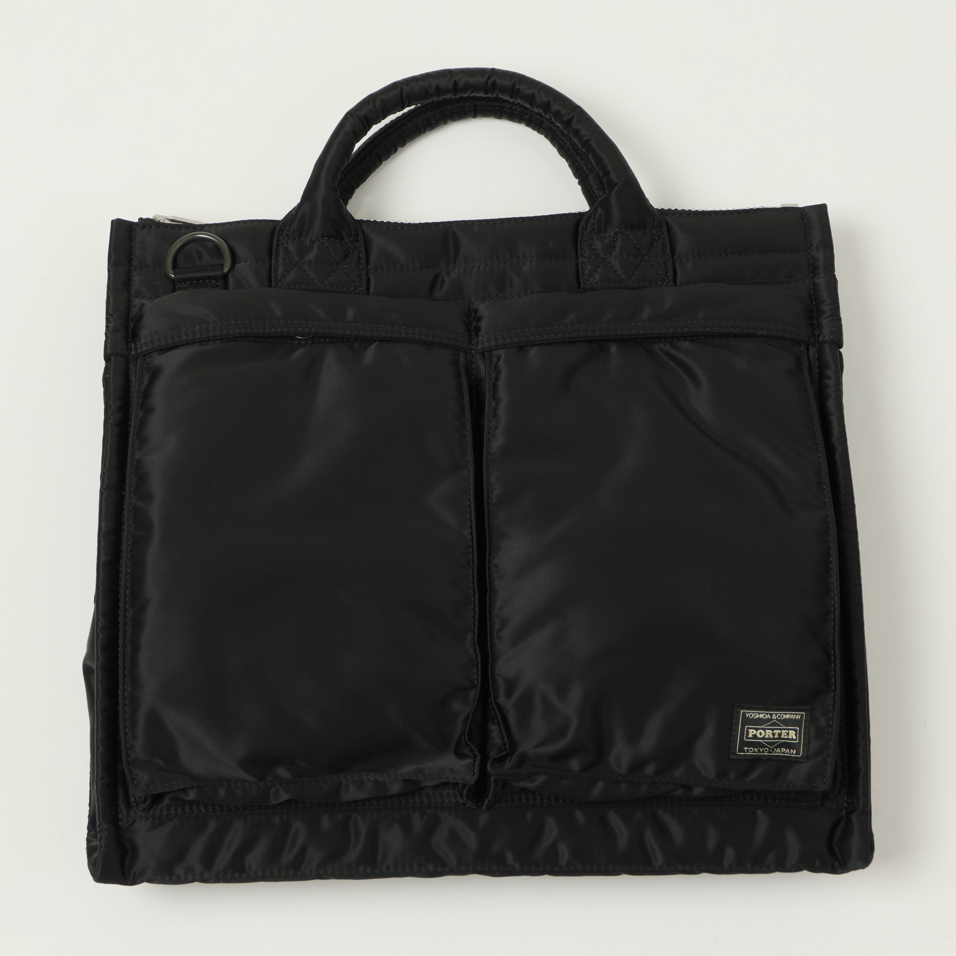 Porter-Yoshida & Co. Bio-Nylon Tanker Large Square Tote Bag - Black