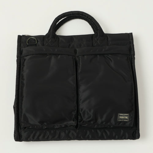 Porter-Yoshida & Co. Bio-Nylon Tanker Large Square Tote Bag - Black