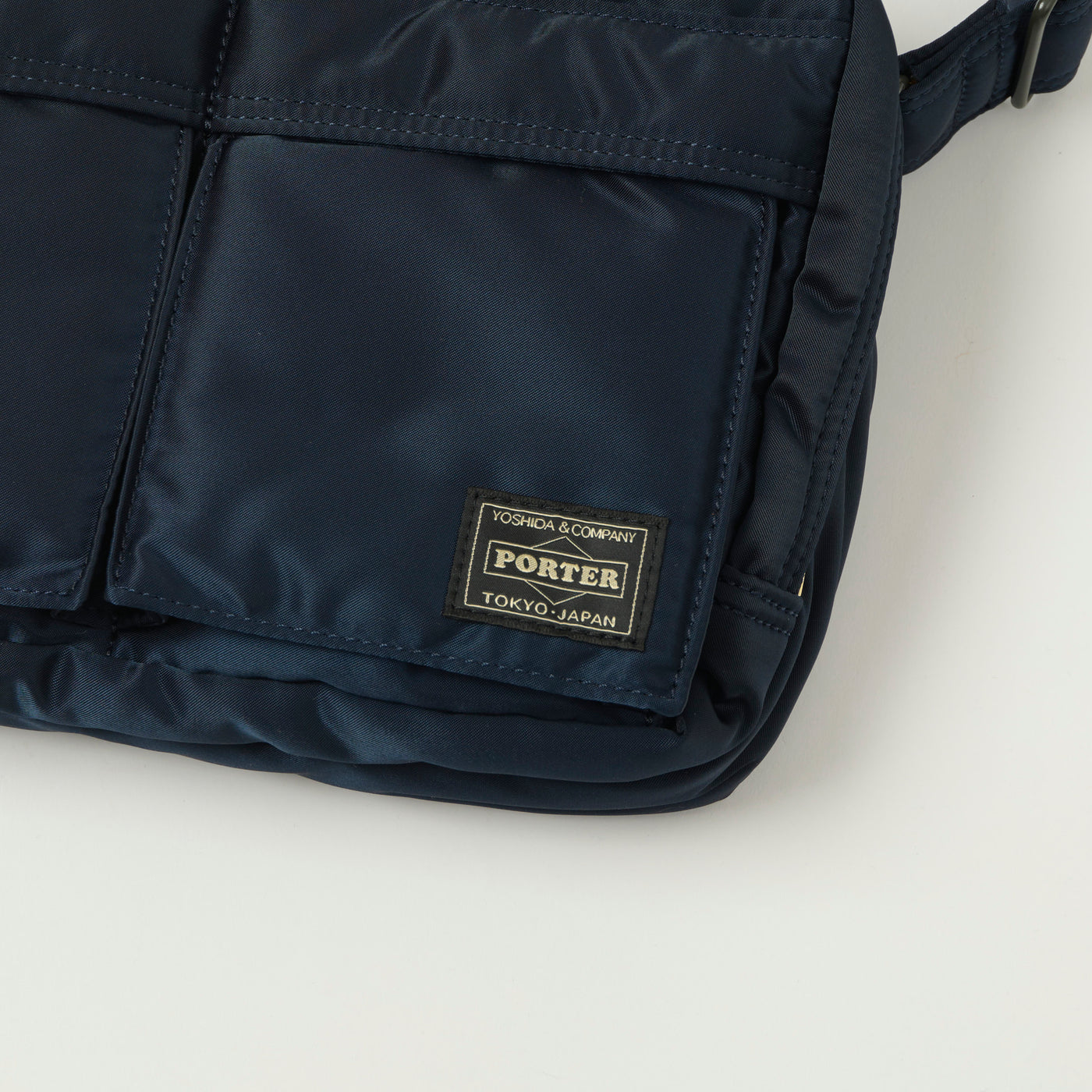Porter-Yoshida & Co. Bio-Nylon Tanker Zipped Sling Bag  - Navy