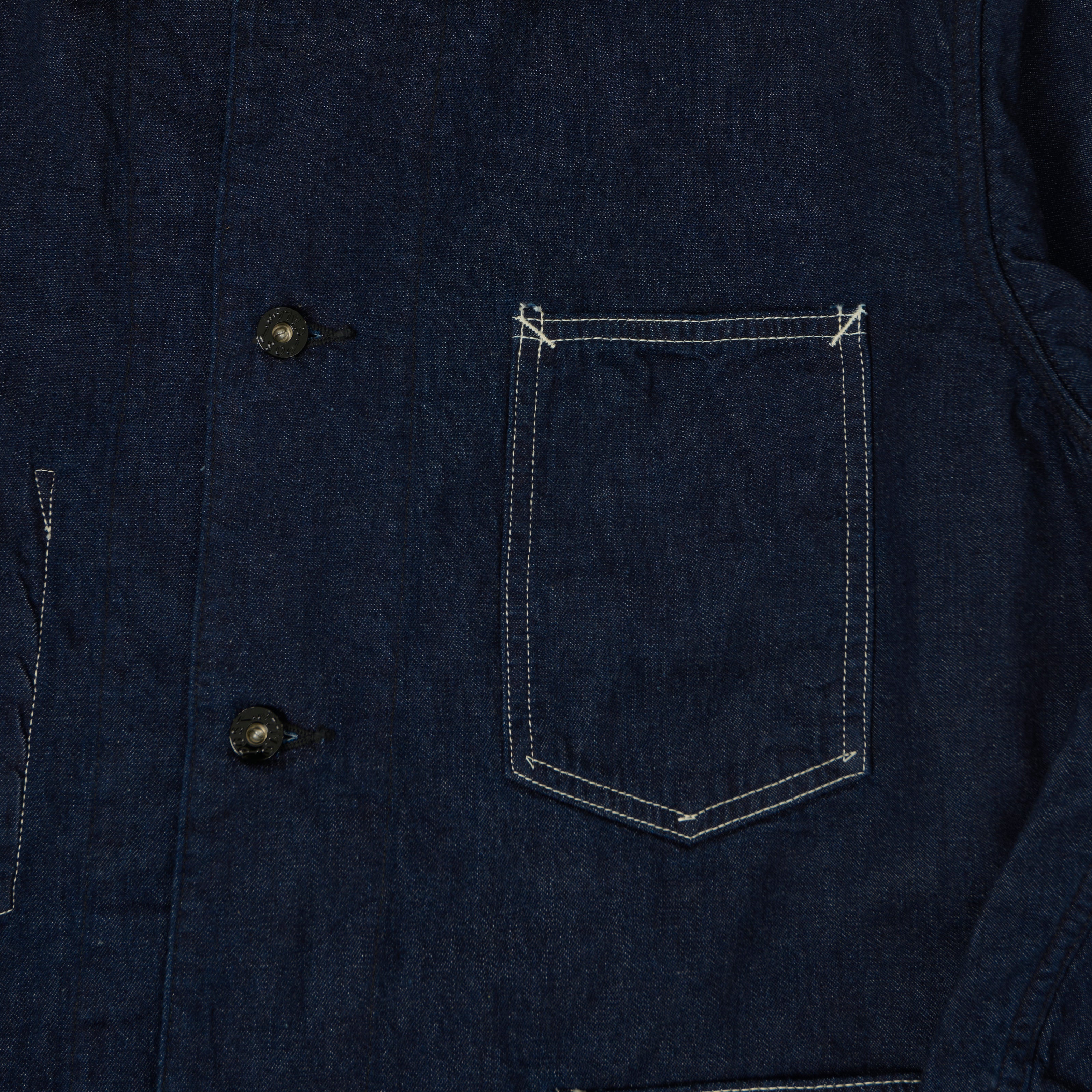 Post Overalls 8oz Denim Coverall Chore Jacket - One Wash