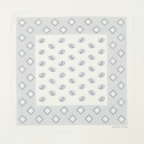Post Overalls Circles Bandana - White