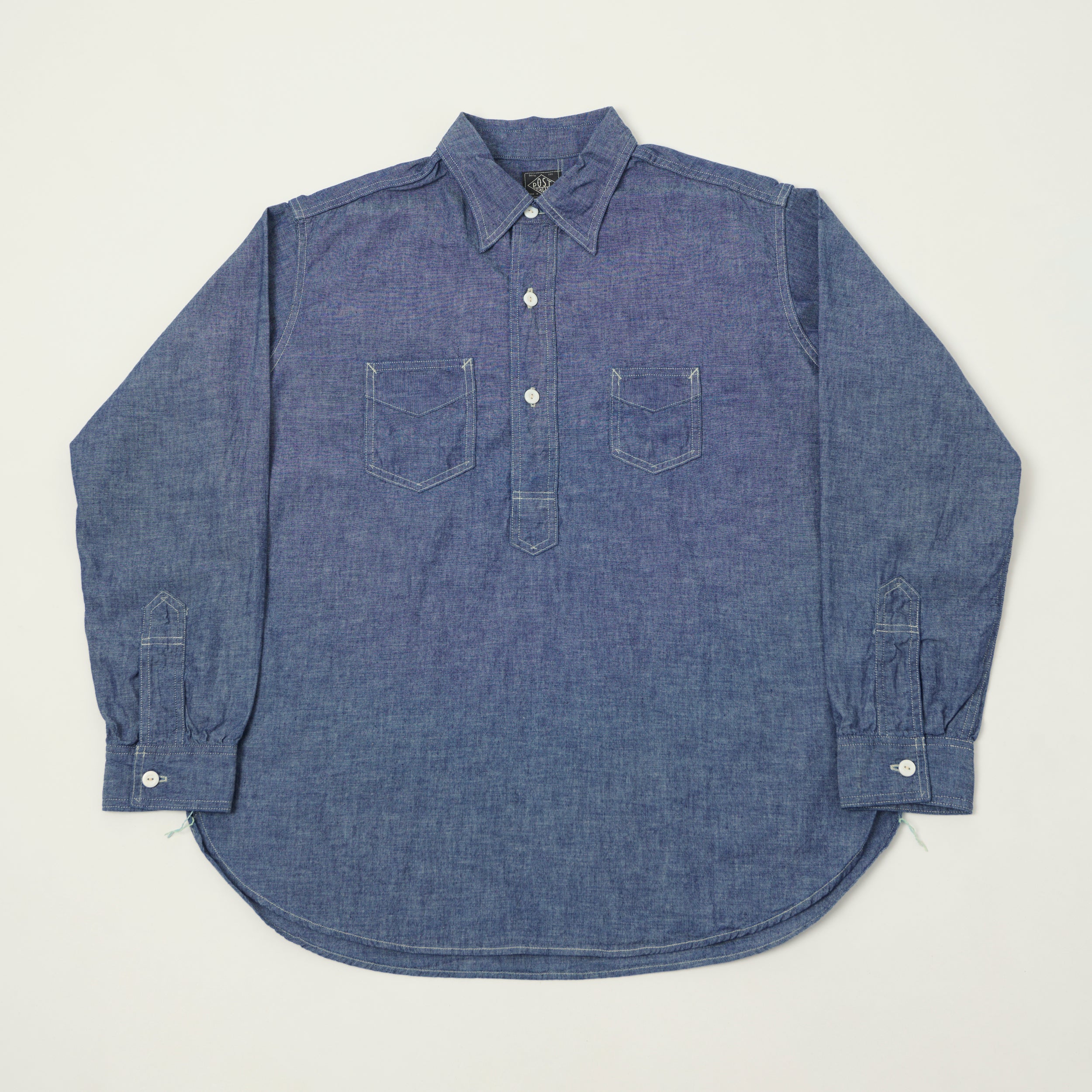Post Overalls 'De Luxe' Classic Chambray Shirt - Indigo