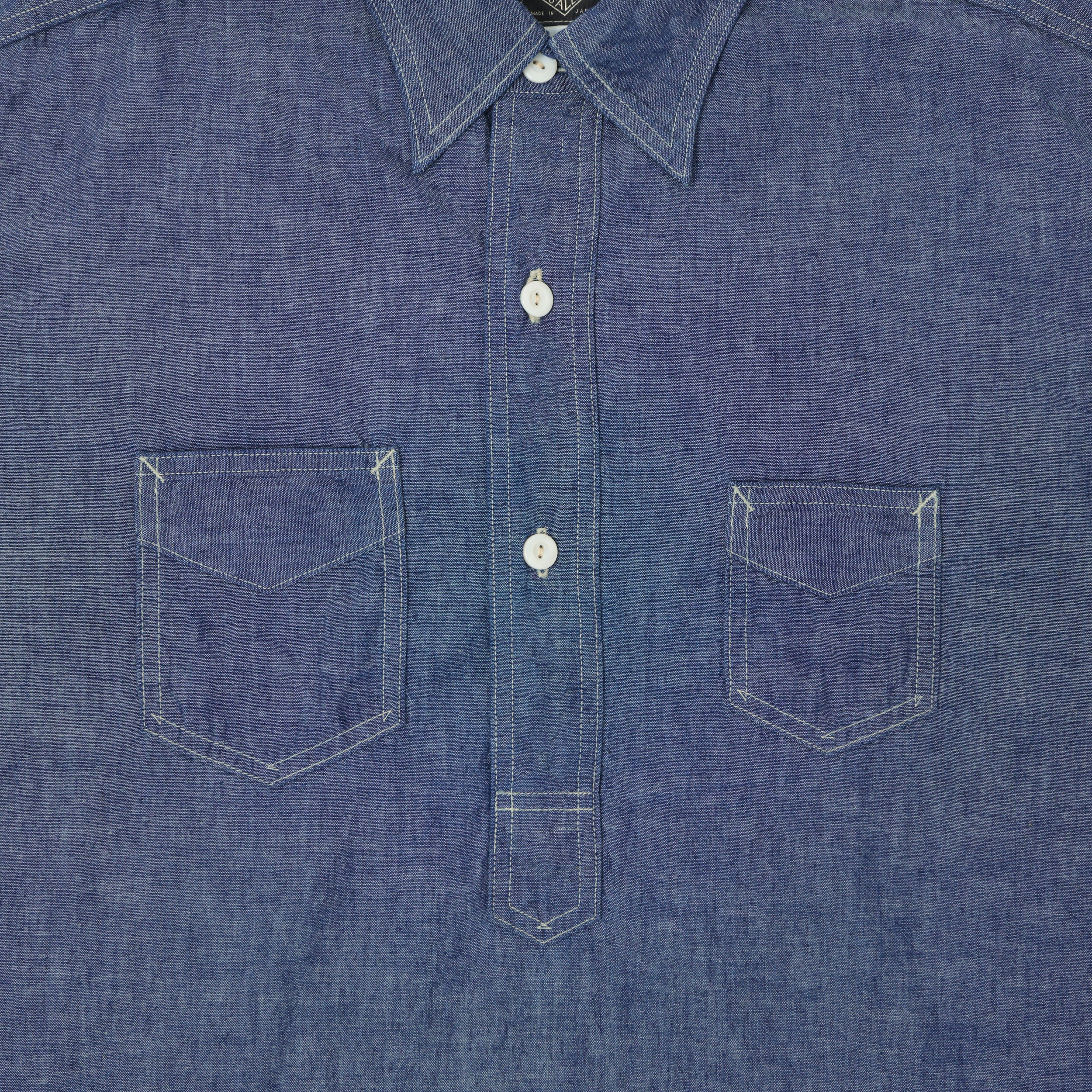 Post Overalls 'De Luxe' Classic Chambray Shirt - Indigo