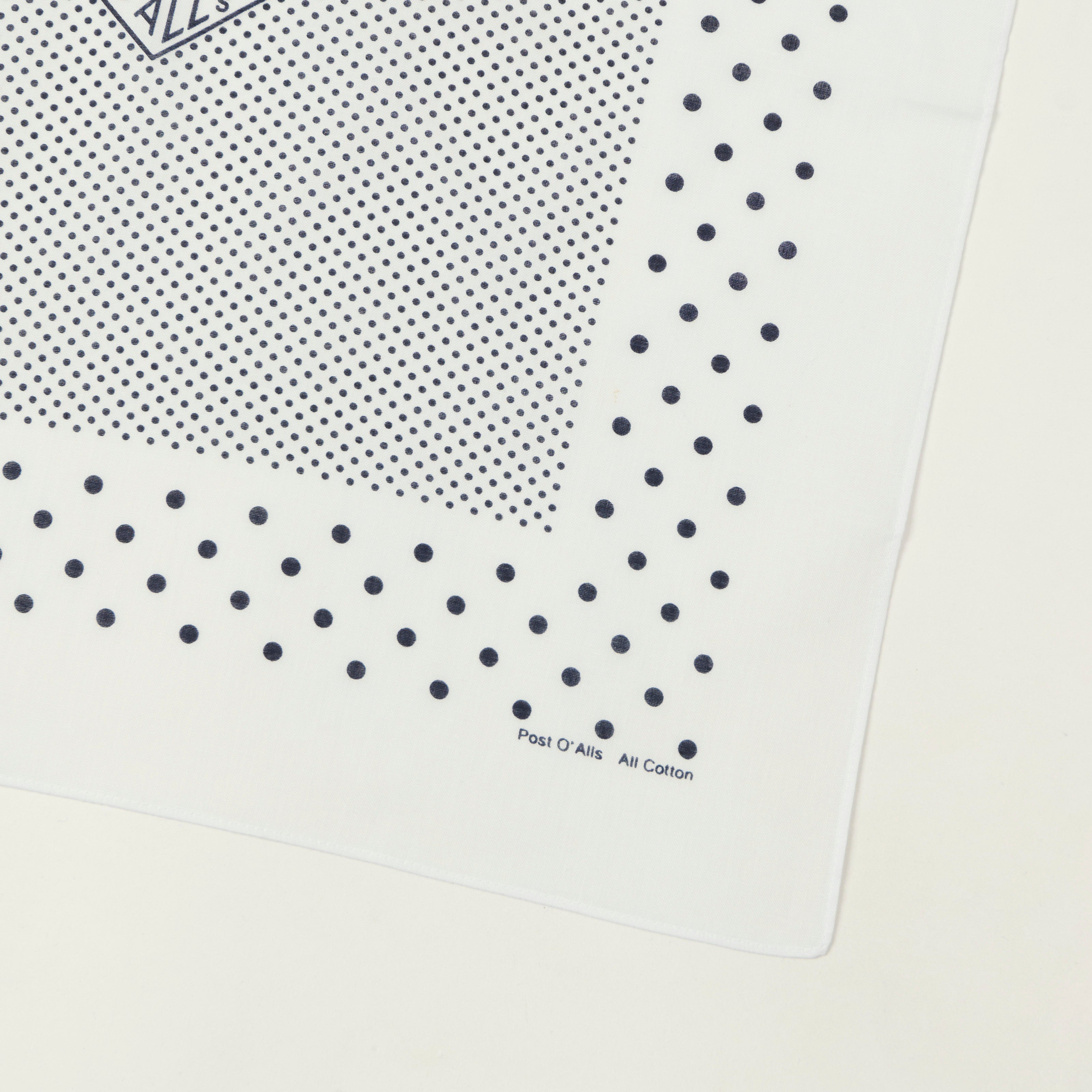 Post Overalls Dots Bandana - White/Navy