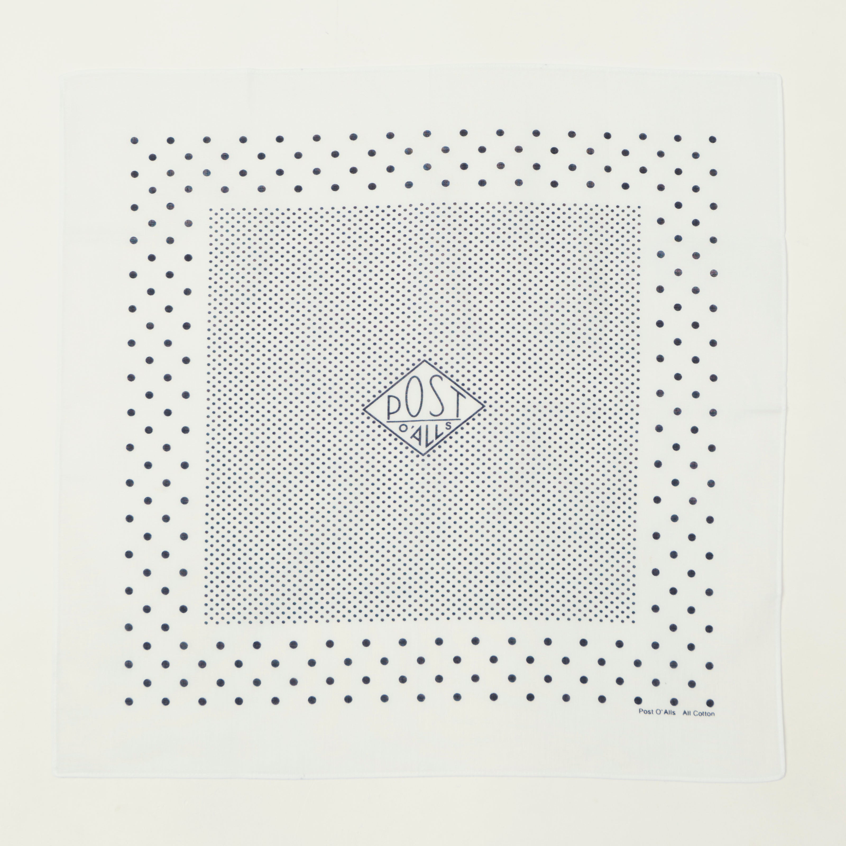 Post Overalls Dots Bandana - White/Navy