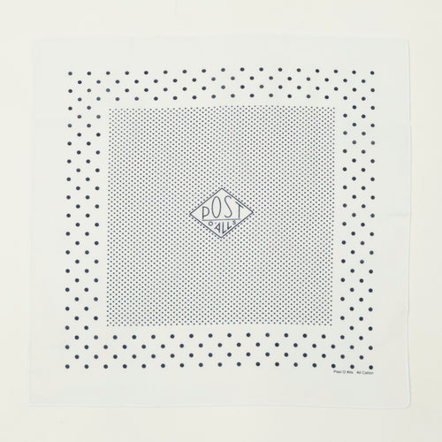 Post Overalls Dots Bandana - White/Navy