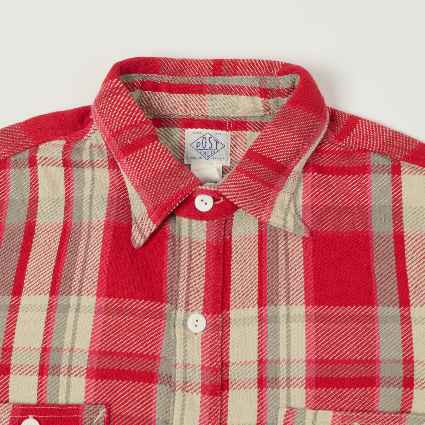 Post Overalls 'St Louis' Plaid Flannel Work Shirt - Red