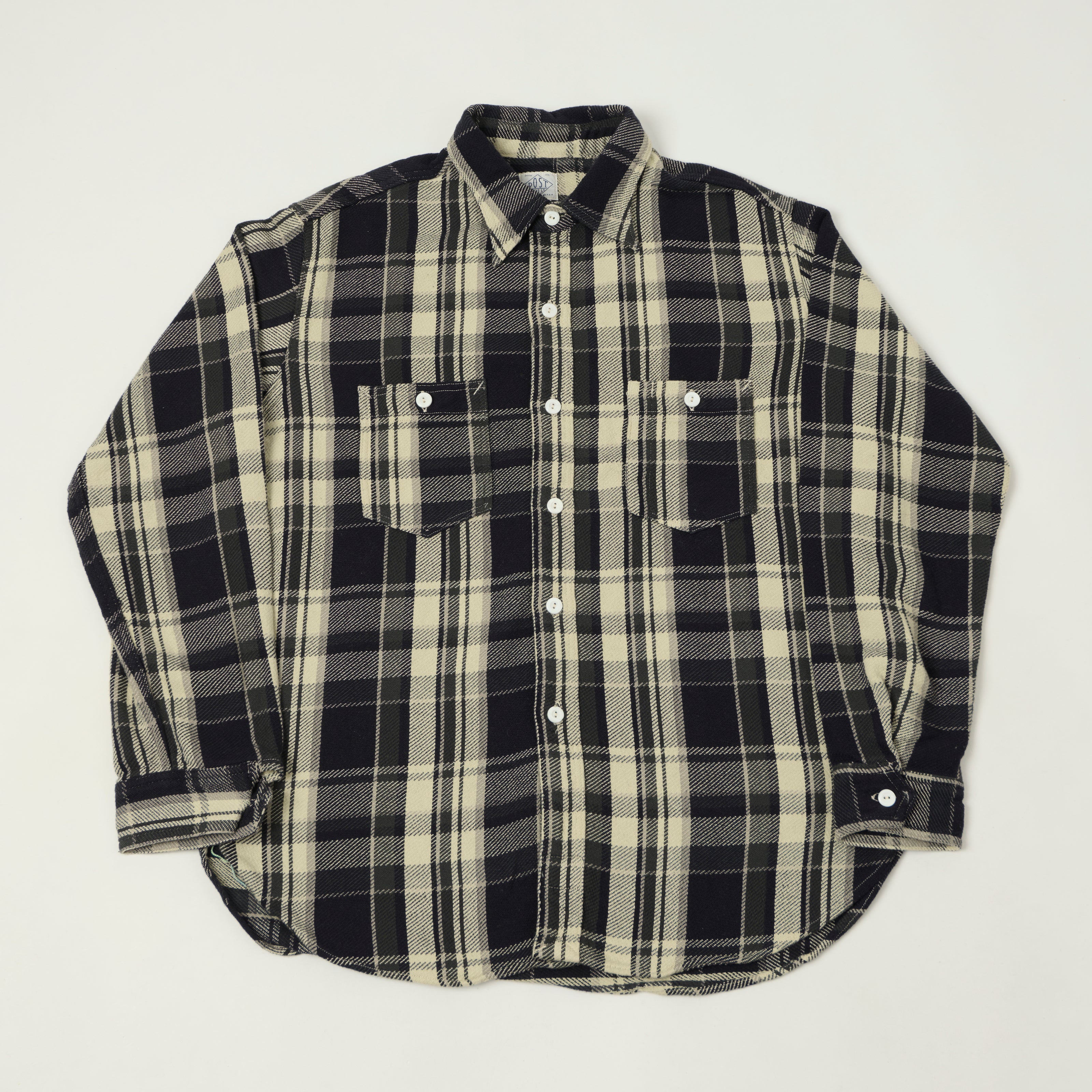 Post Overalls 'St Louis' Plaid Flannel Work Shirt - Grey
