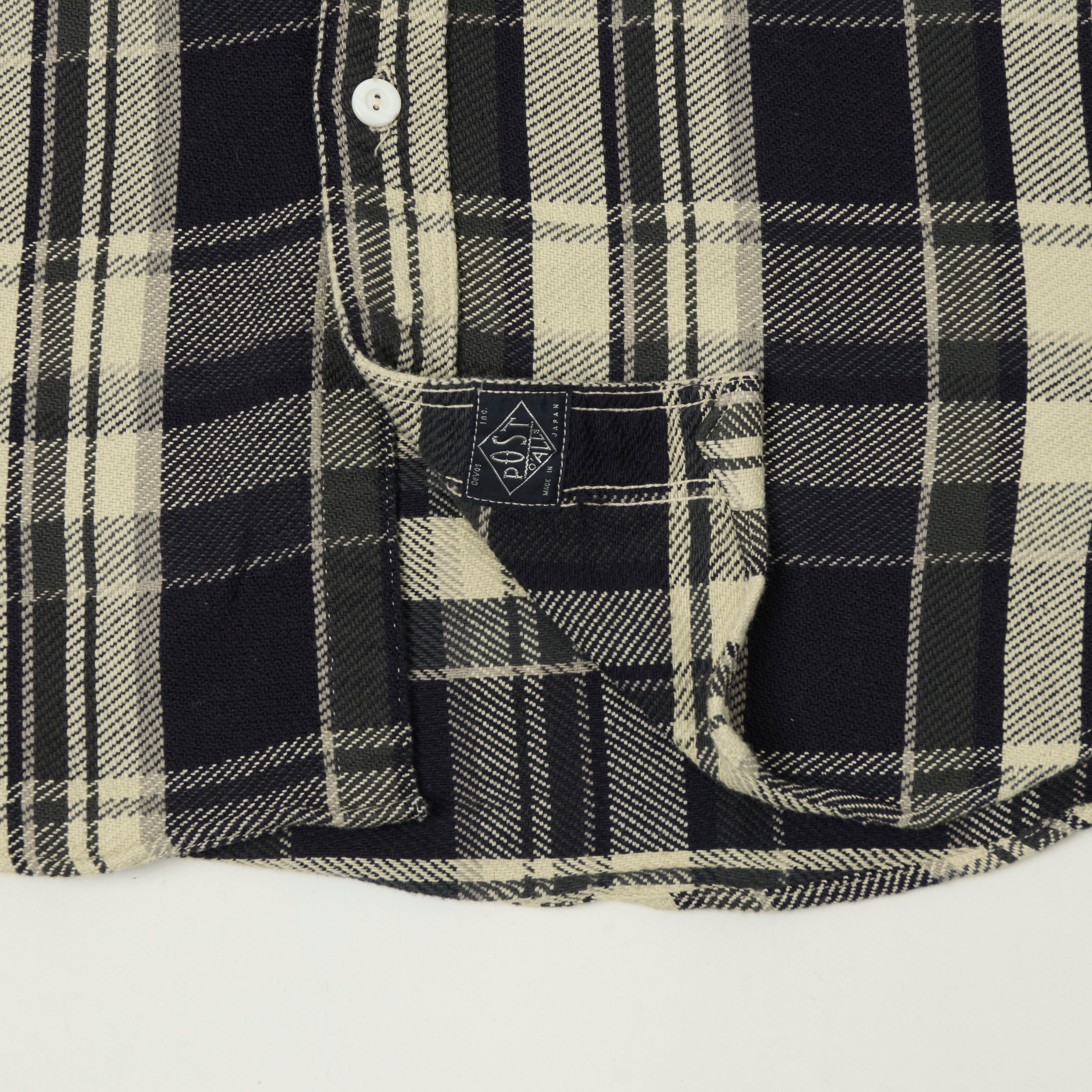 Post Overalls 'St Louis' Plaid Flannel Work Shirt - Grey