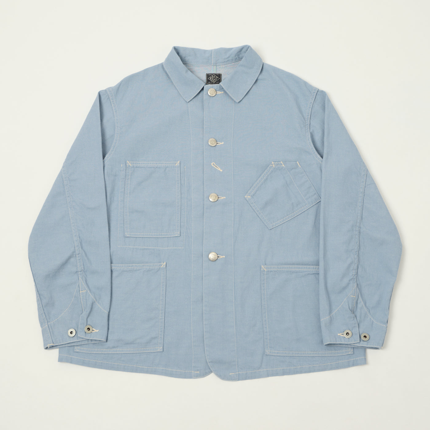 Post Overalls 'Sweetbear' Mid Weight Denim Jacket - Fade Blue