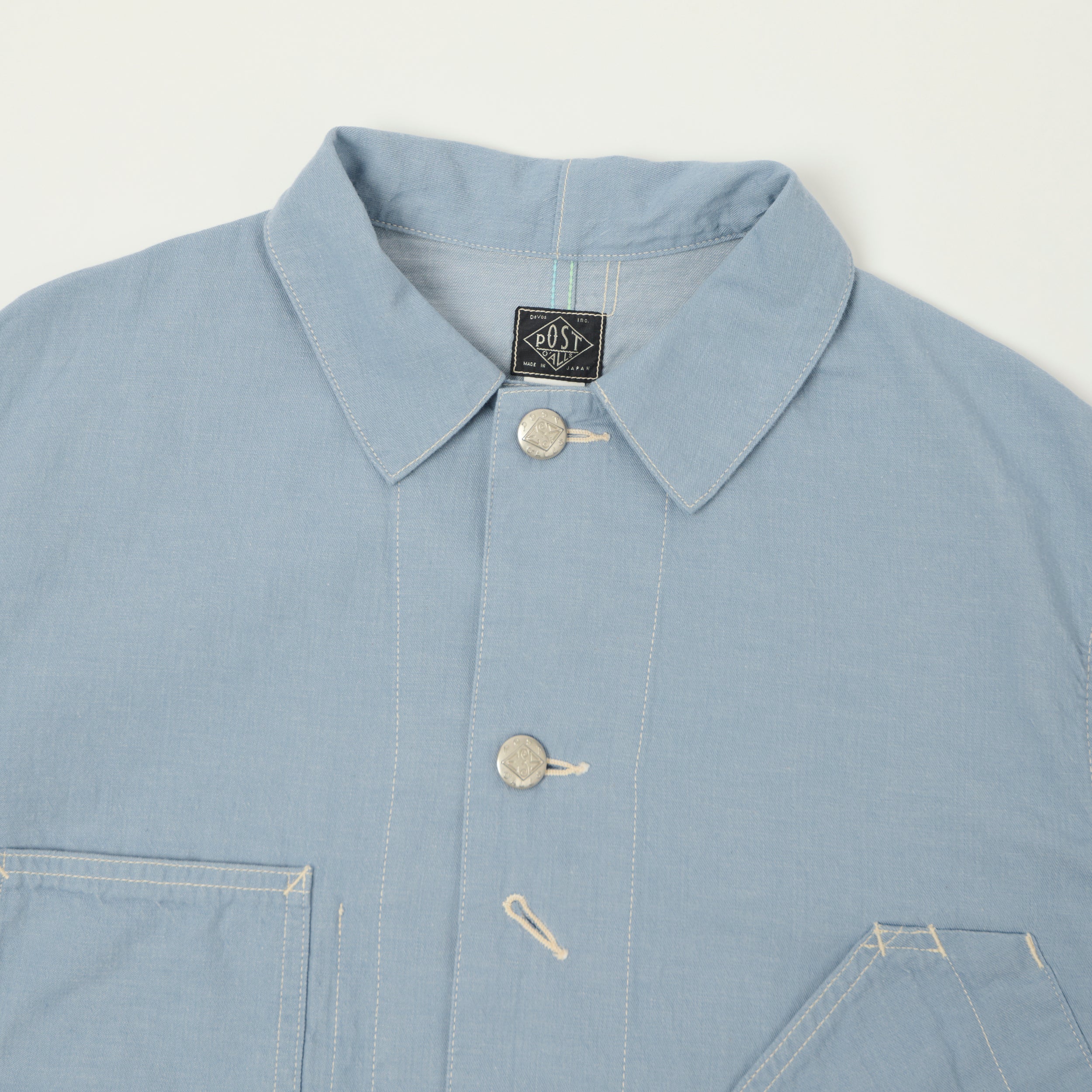 Post Overalls 'Sweetbear' Mid Weight Denim Jacket - Fade Blue