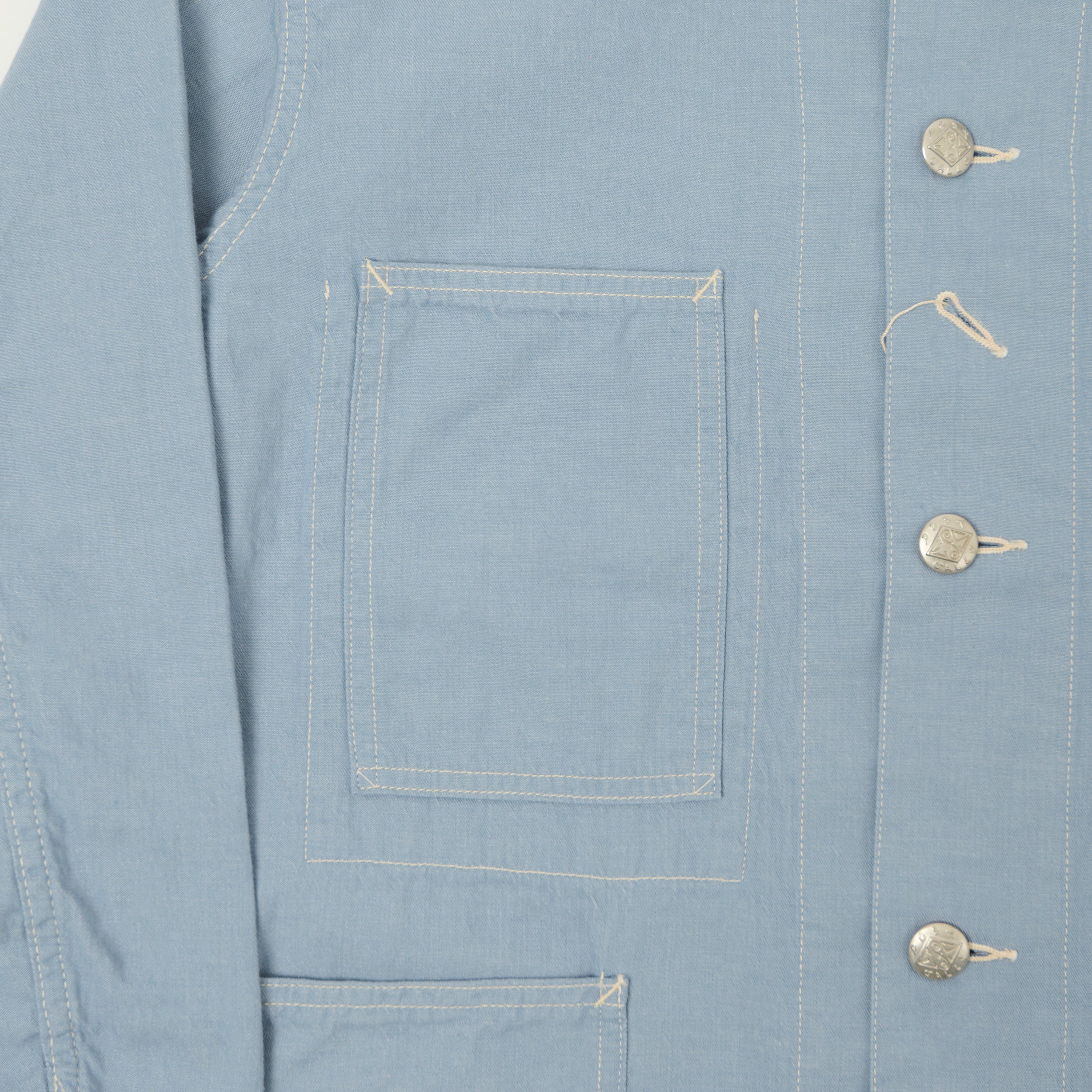 Post Overalls 'Sweetbear' Mid Weight Denim Jacket - Fade Blue