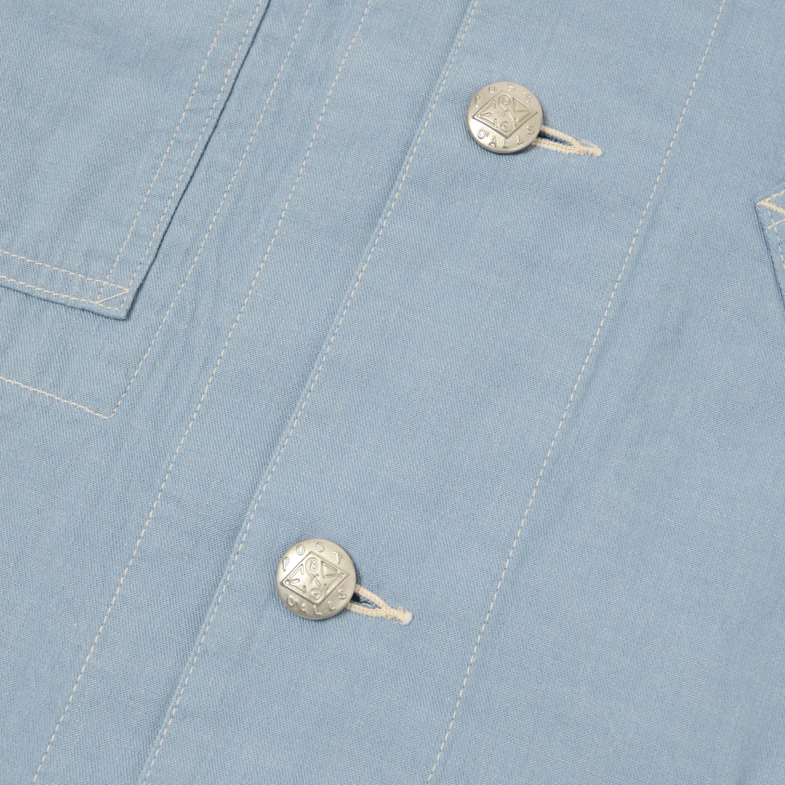 Post Overalls 'Sweetbear' Mid Weight Denim Jacket - Fade Blue