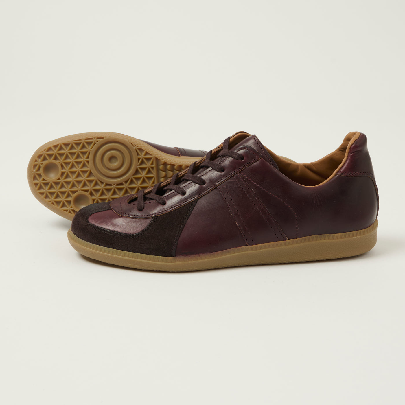 Reproduction of Found 1980s German Army Trainer  - Burgundy