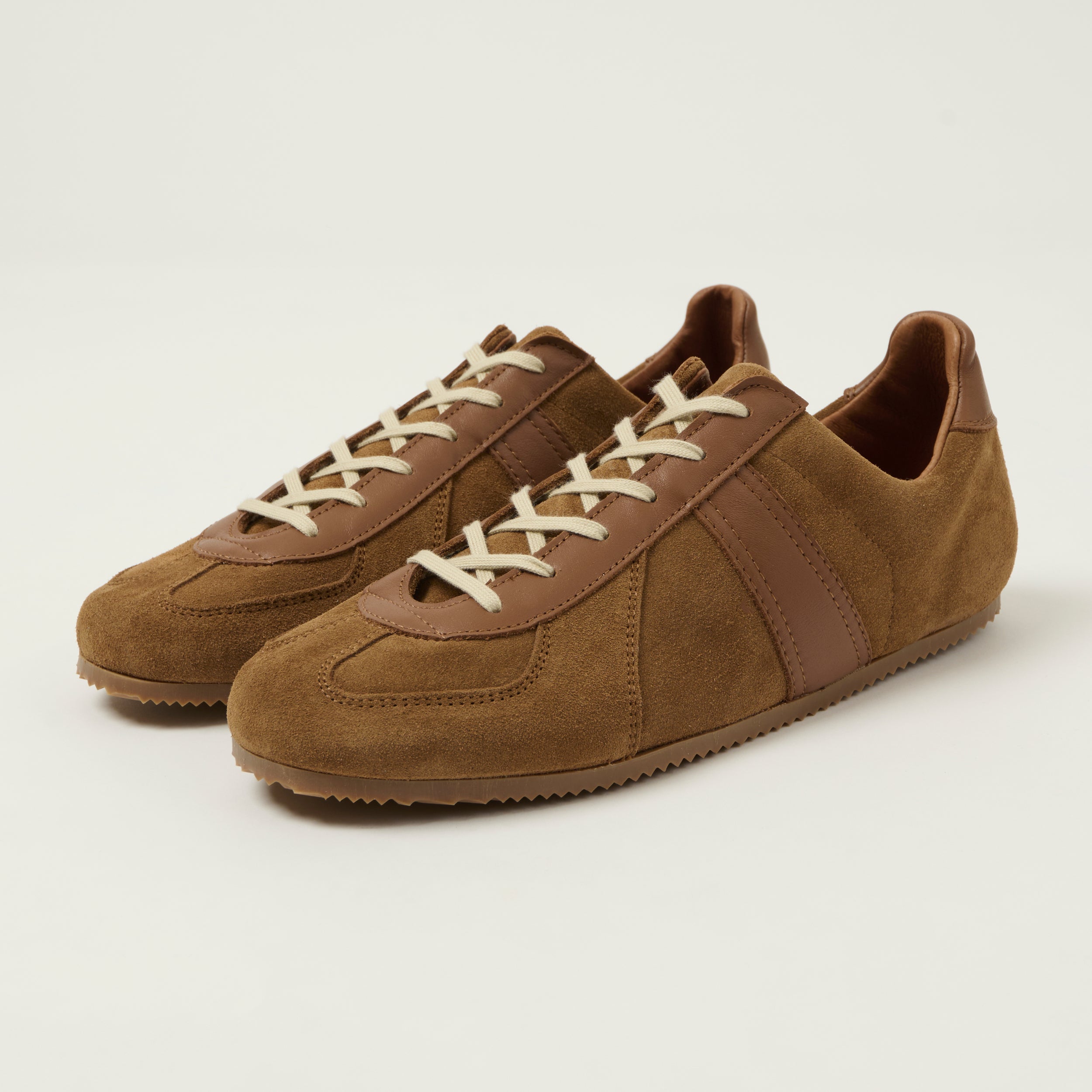 Reproduction of Found Low Profile German Military Trainer - Cognac Suede