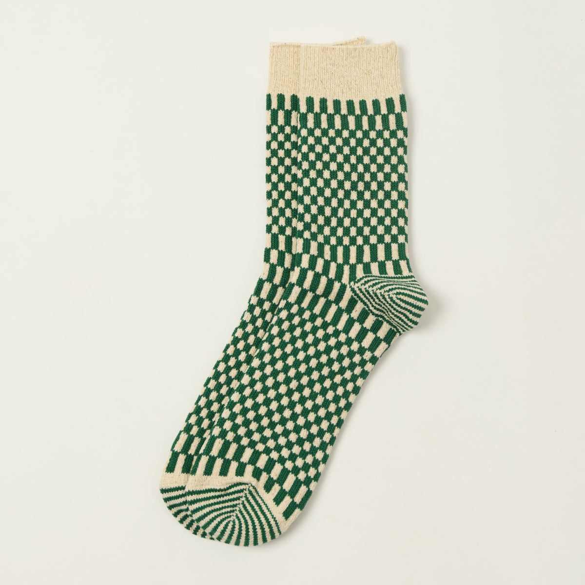 Rototo Checkerboard Pattern Socks - Green