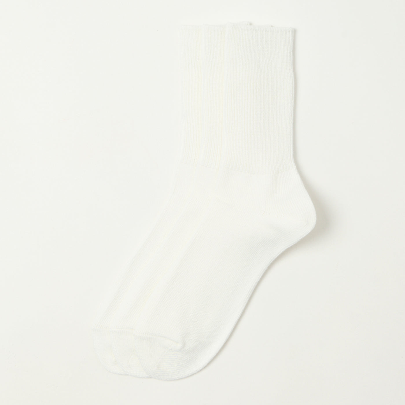 RoToTo Organic Daily 3 Pack Ribbed Crew Sock - White