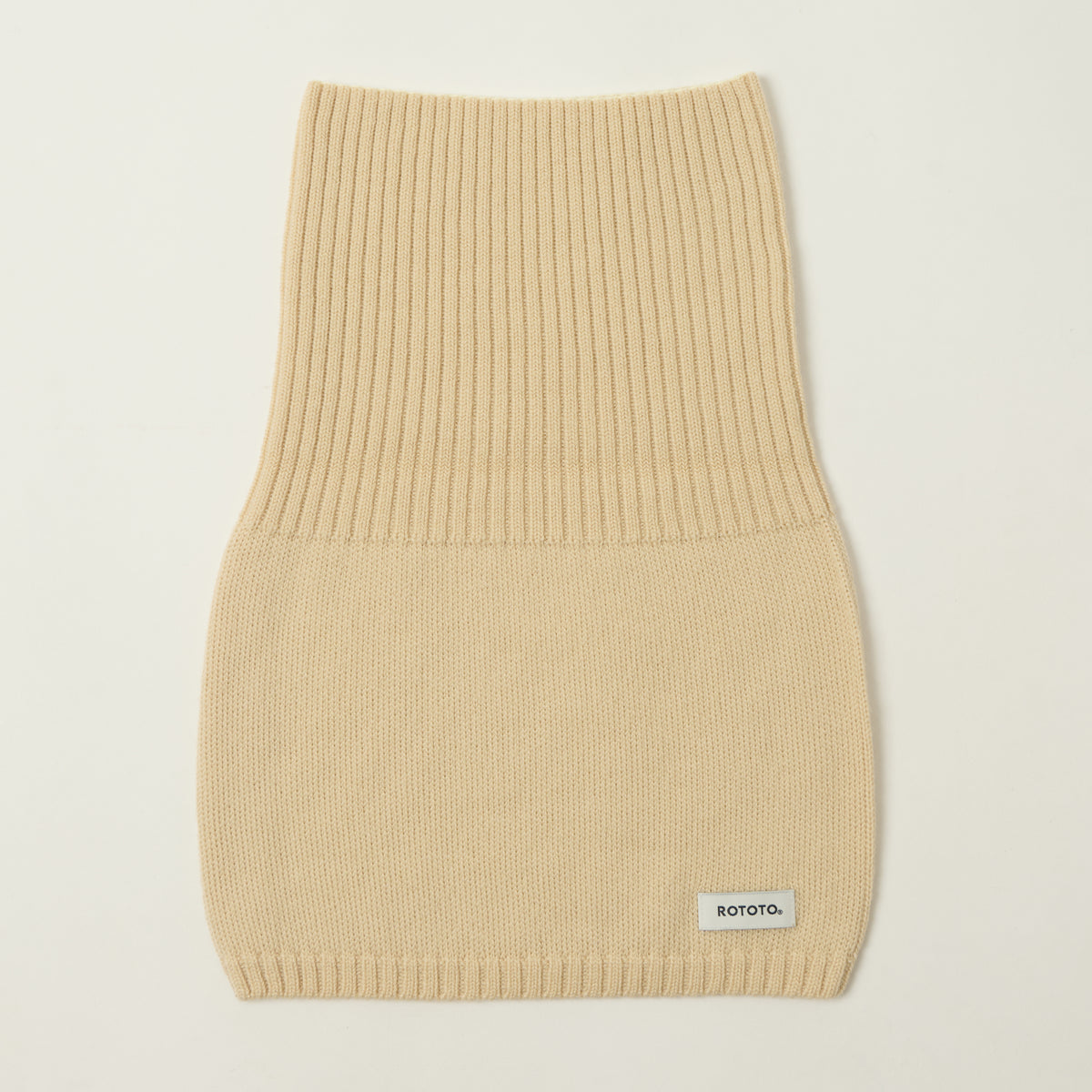 Rototo Extra Fine Merino Seamless Snood - Raw Beige