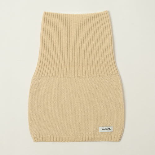 Rototo Extra Fine Merino Seamless Snood - Raw Beige